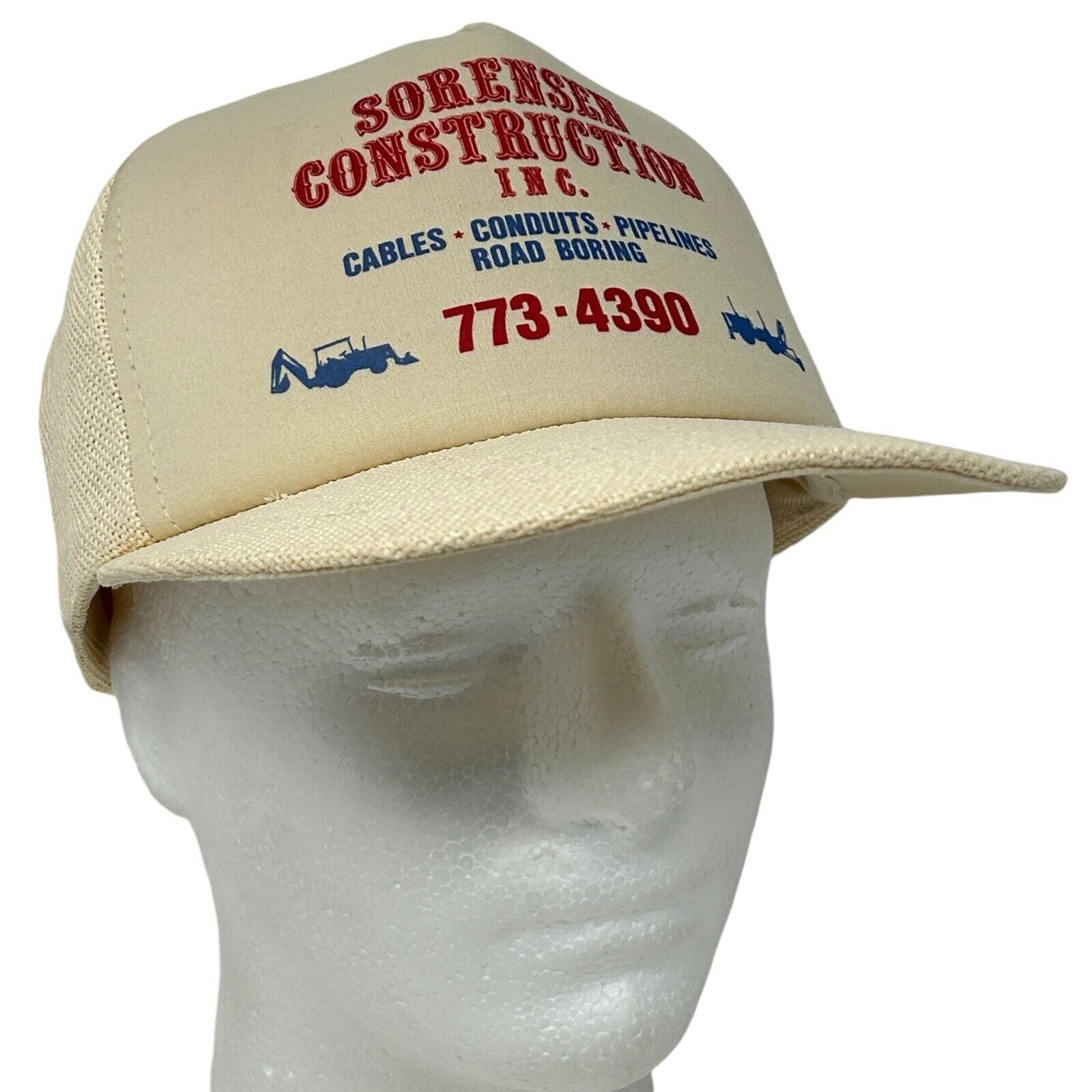 Vintage Vintage Sorensen Construction Inc Trucker Hat Baseball Cap M Size ONE SIZE - 12 Thumbnail