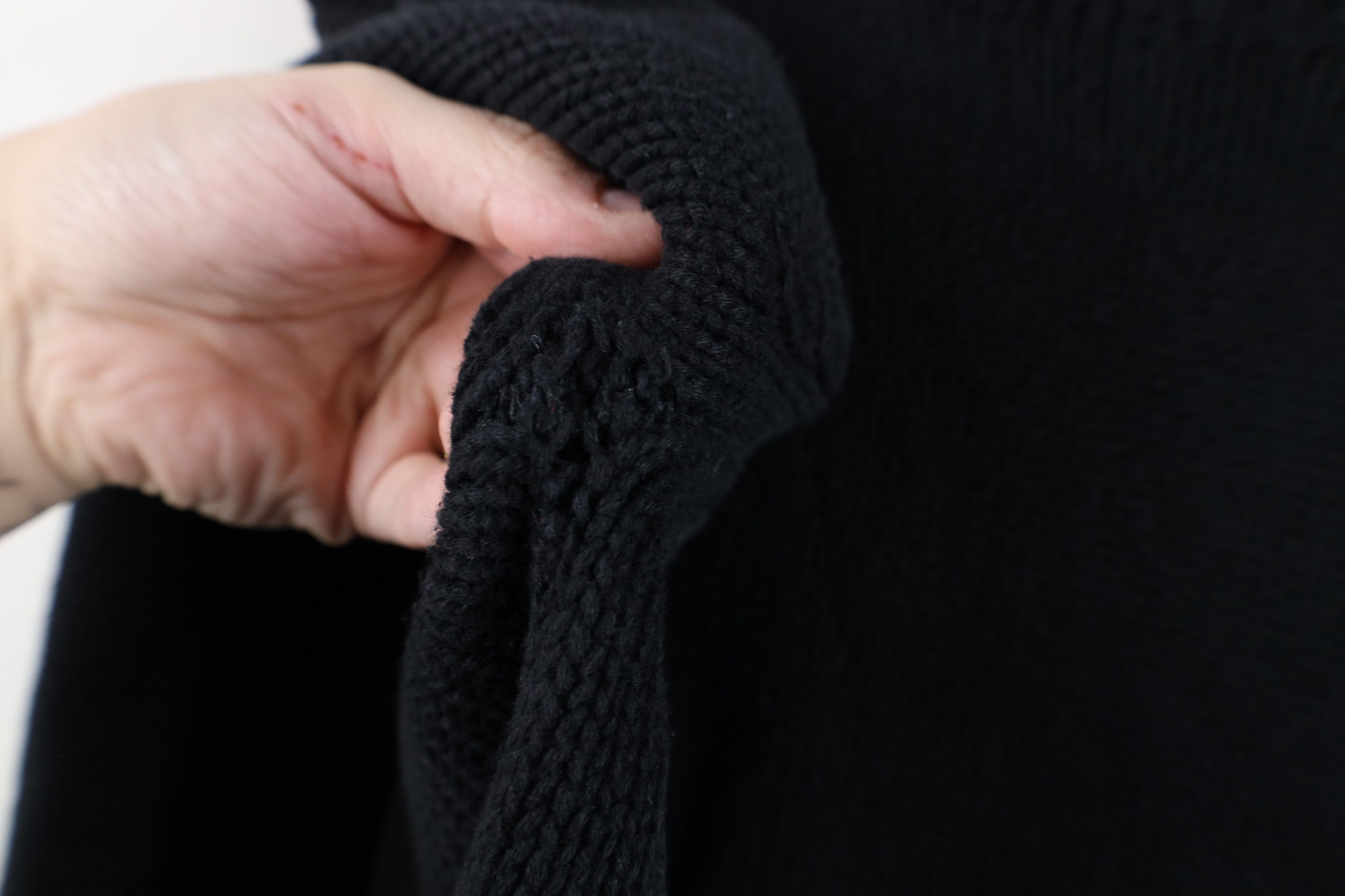 Vintage Vintage 90s Streetwear Cotton Knit Turtleneck Sweater Black Size L / US 10 / IT 46 - 6 Thumbnail