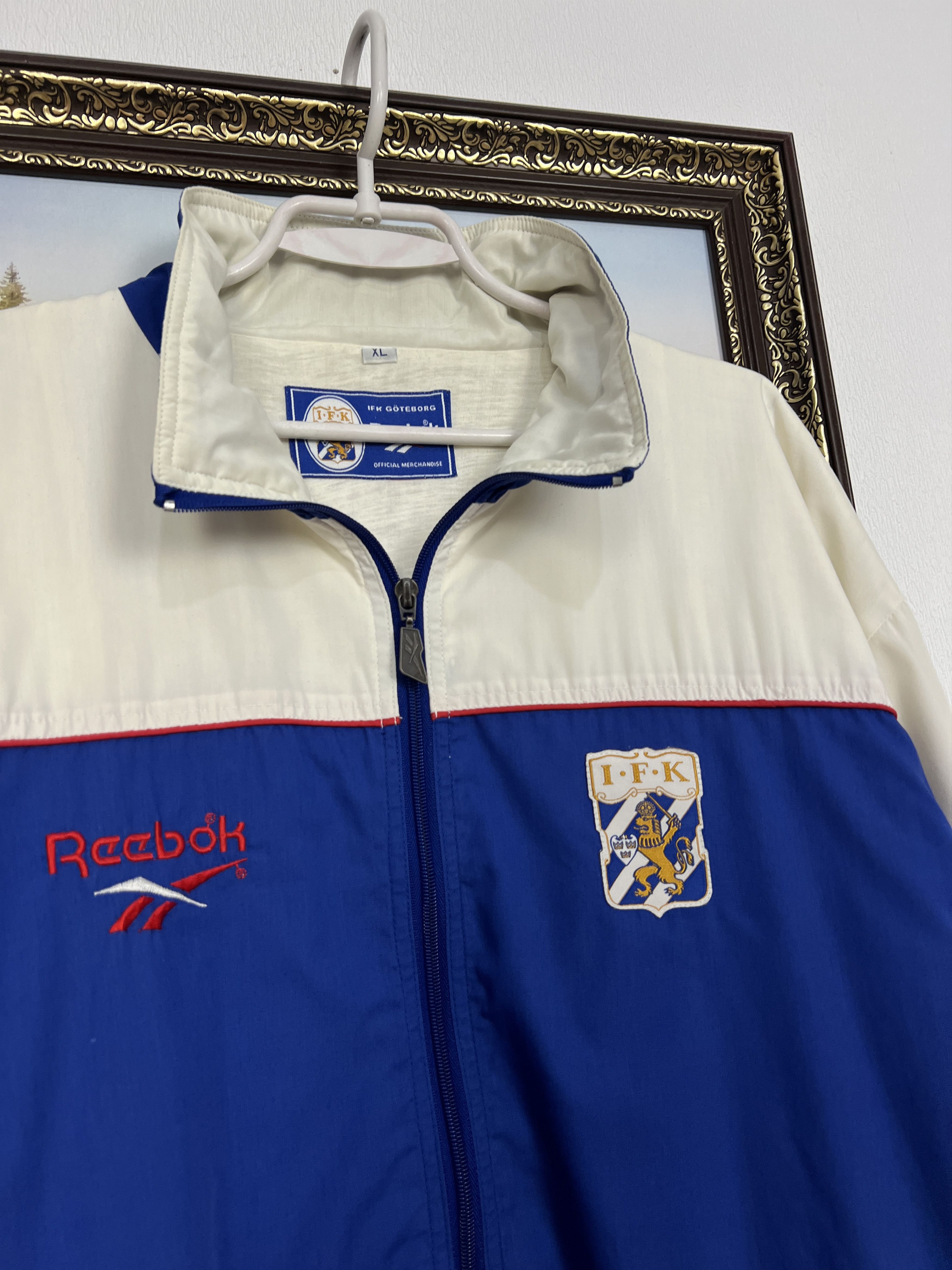 Reebok Vintage 90s Reebok IFK Goteborg Football Jacket Soccer Track Size US XL / EU 56 / 4 - 3 Thumbnail
