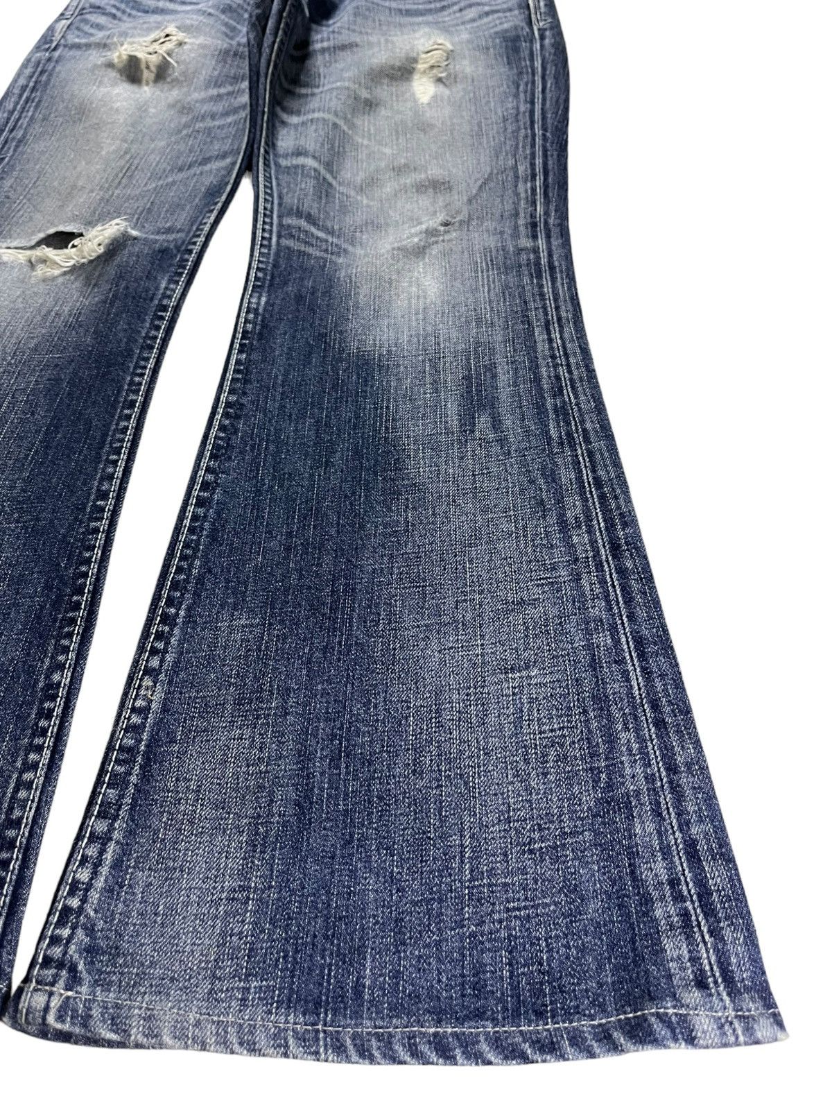 Levi's × Levi's Vintage Clothing Vintage 90s Levis Star Faded Wash Distressed Flare Jeans Size 32" / US 10 / IT 46 - 7 Thumbnail