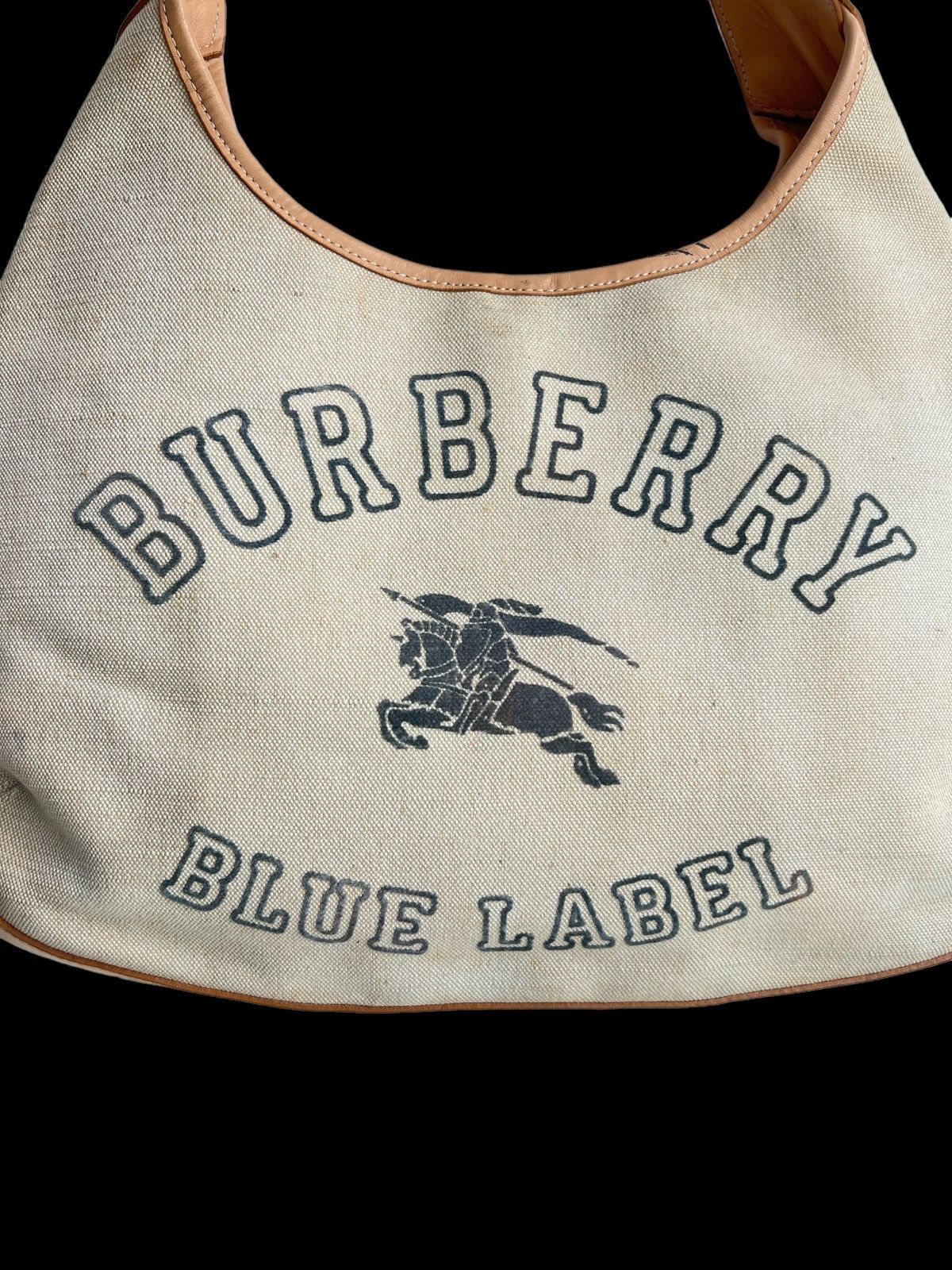 Burberry Auth. Burberry Blue Label Big Trademark Logo Large Hobo Bag Size ONE SIZE - 4 Thumbnail
