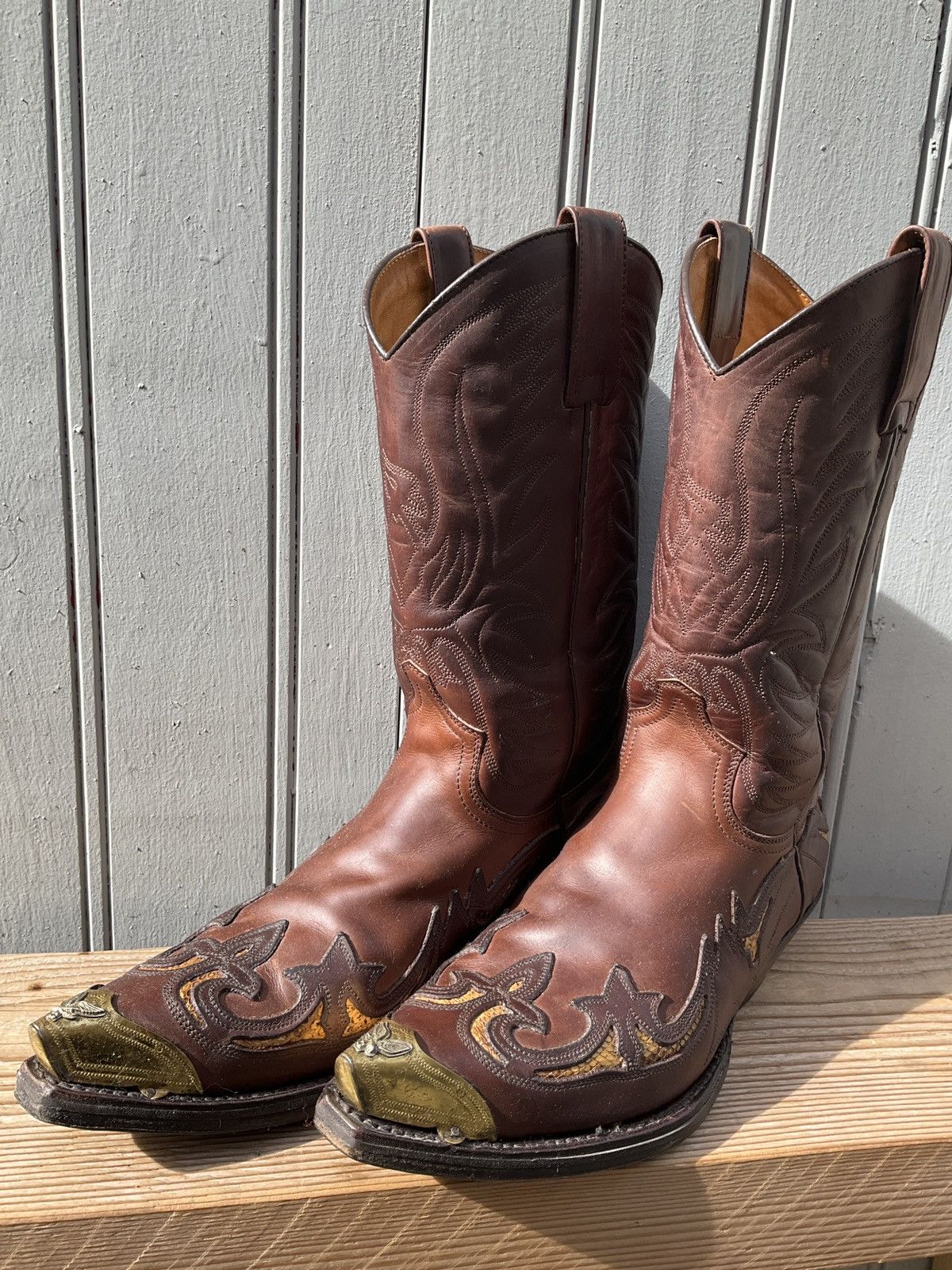 Sendra Sendra cowboy boots gold/silver metal elements Size US 8.5 / EU 41-42 - 14 Thumbnail
