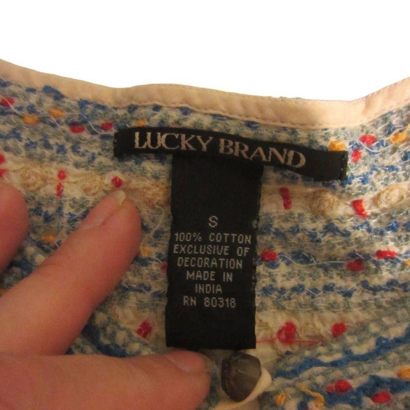 Lucky Brand Lucky Brand Peasant Boho Embroidered Tunic Top Small Size S / US 4 / IT 40 - 3 Thumbnail
