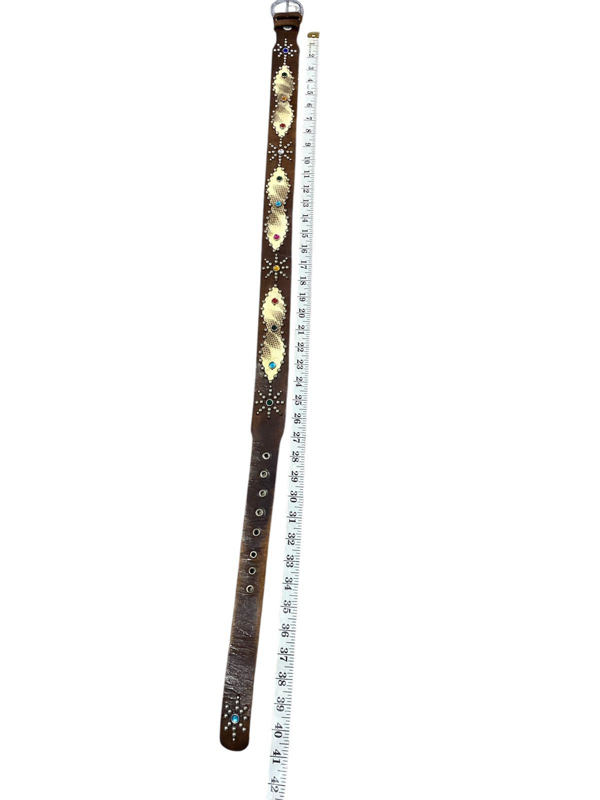 If Six Was Nine Vintage studded snake skin leather belt Size ONE SIZE - 4 Thumbnail