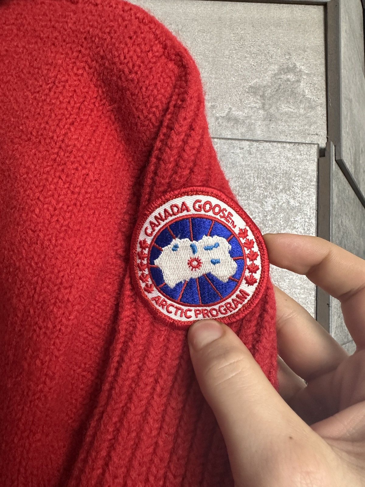 Canada Goose Canada Goose Heavy Knit 1/4Zip Sweater Size US XL / EU 56 / 4 - 3 Thumbnail
