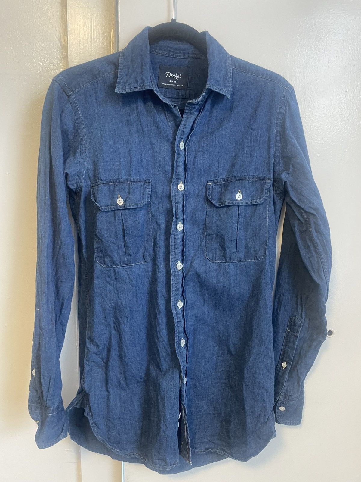 Drake's Drake's Indigo Workshirt Size US XS / EU 42 / 0 - 7 Thumbnail