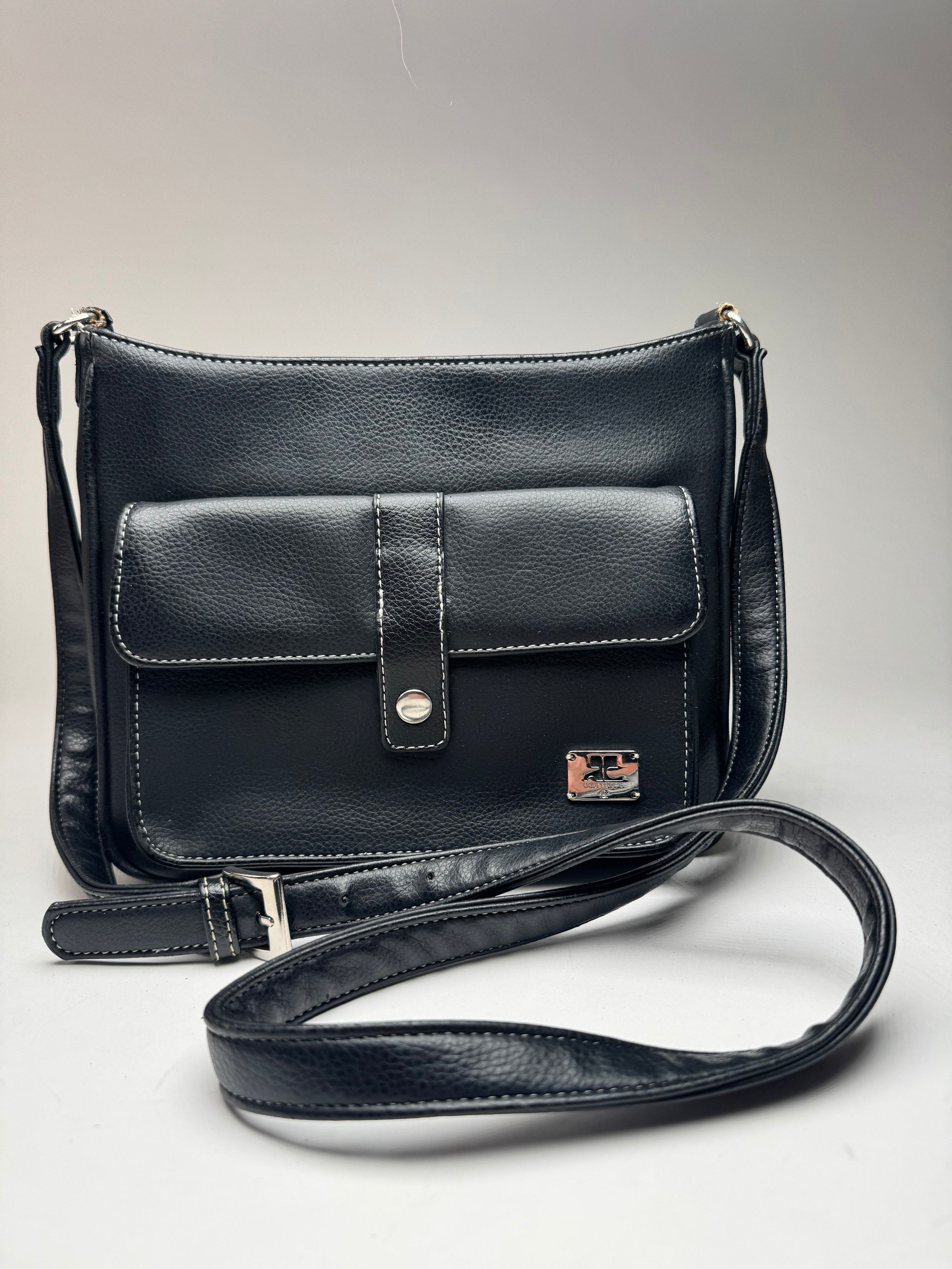 Courreges Vintage Paris Leather Bag Black Size ONE SIZE - 1 Thumbnail