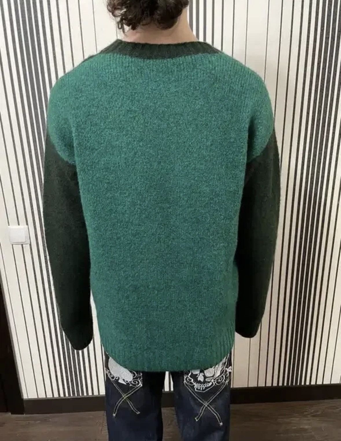 Diesel Diesel Mohair Cotrast Green Split Y2k Sweater Size US L / EU 52-54 / 3 - 2 Thumbnail