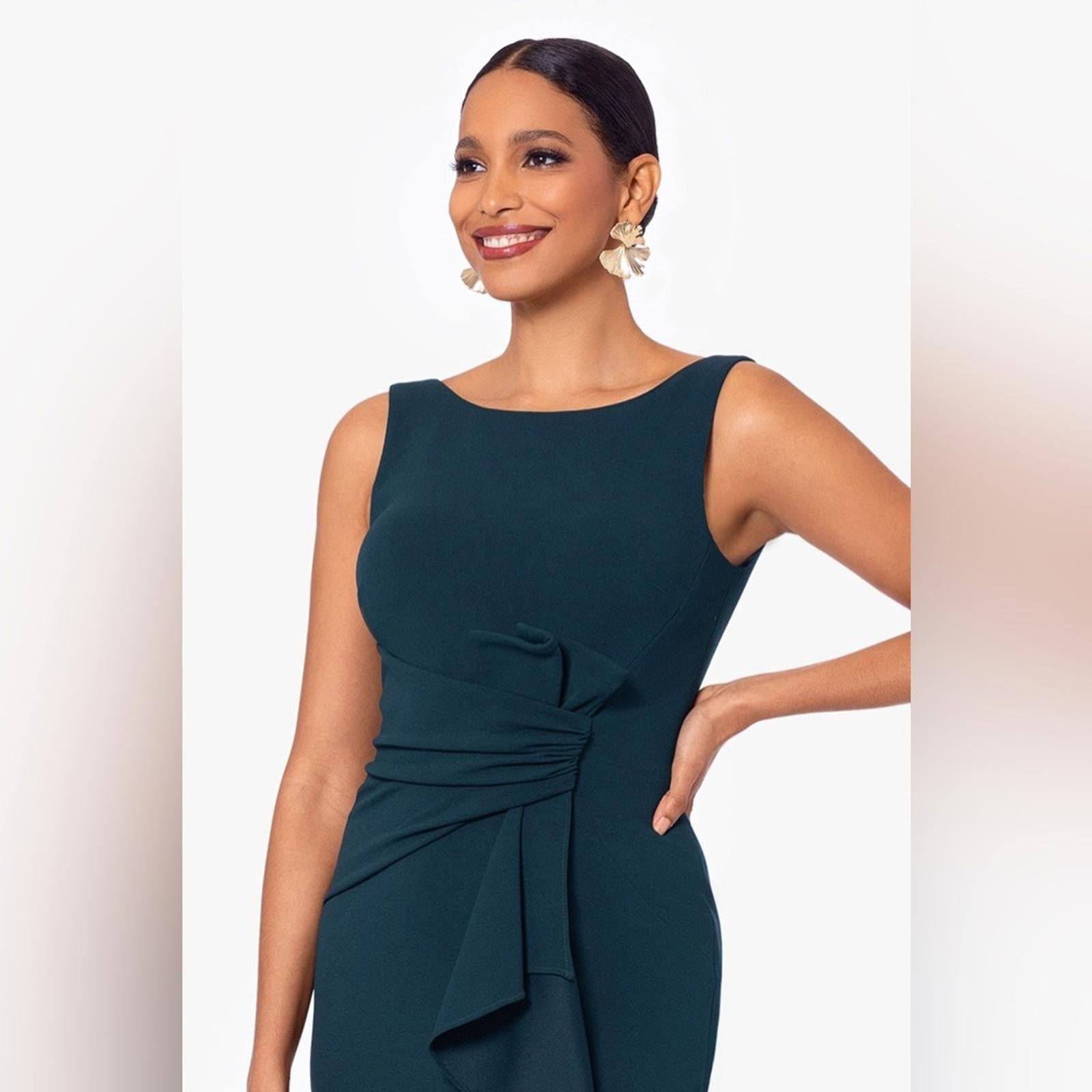 Designer Betsy and Adam Christina Ruffled Bow Dress Size 10 Green Size L / US 10 / IT 46 - 3 Thumbnail