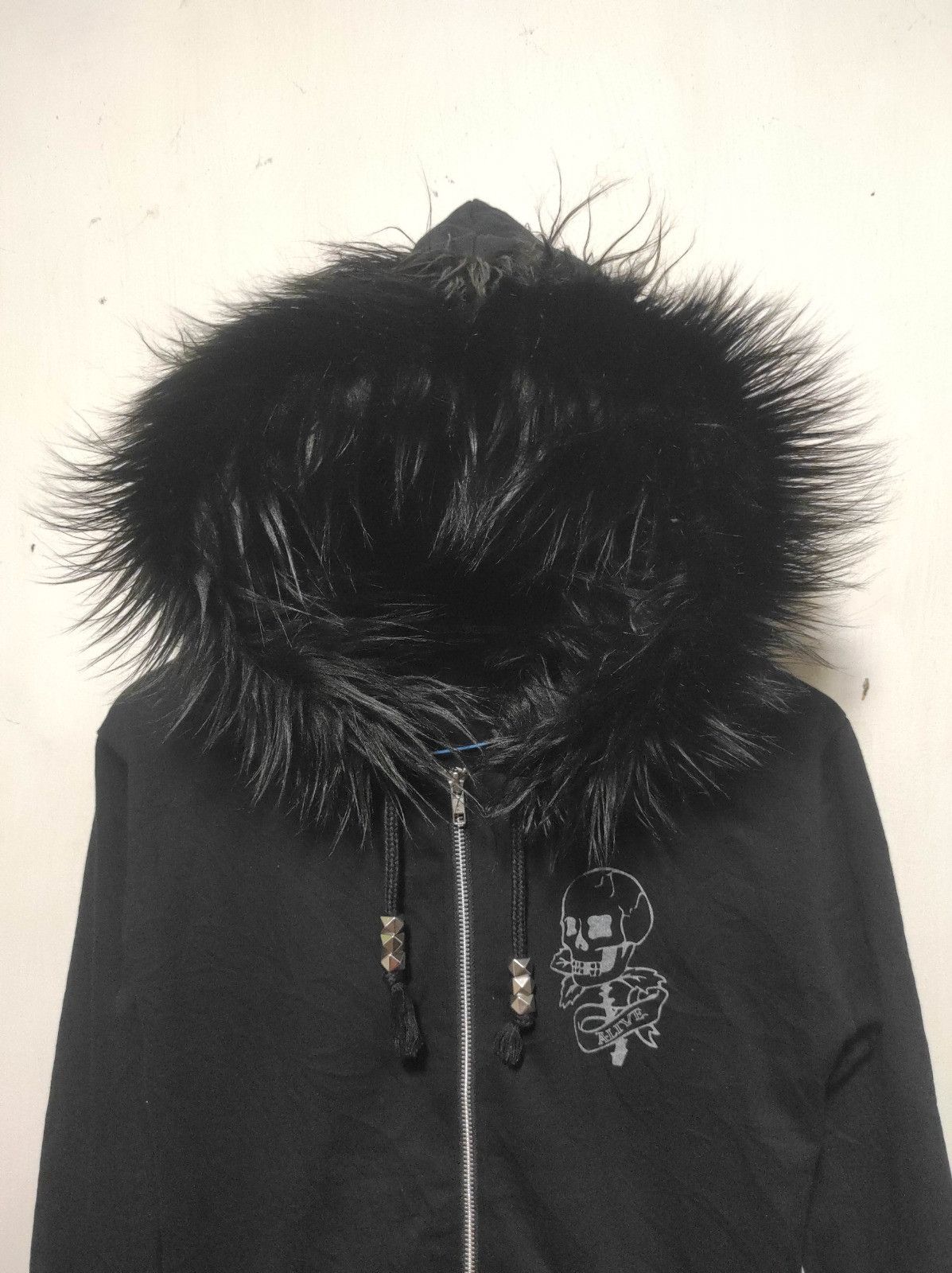 Japanese Brand Glad News Skull Studed zipper fur hoodie LGB style Size US S / EU 44-46 / 1 - 4 Thumbnail