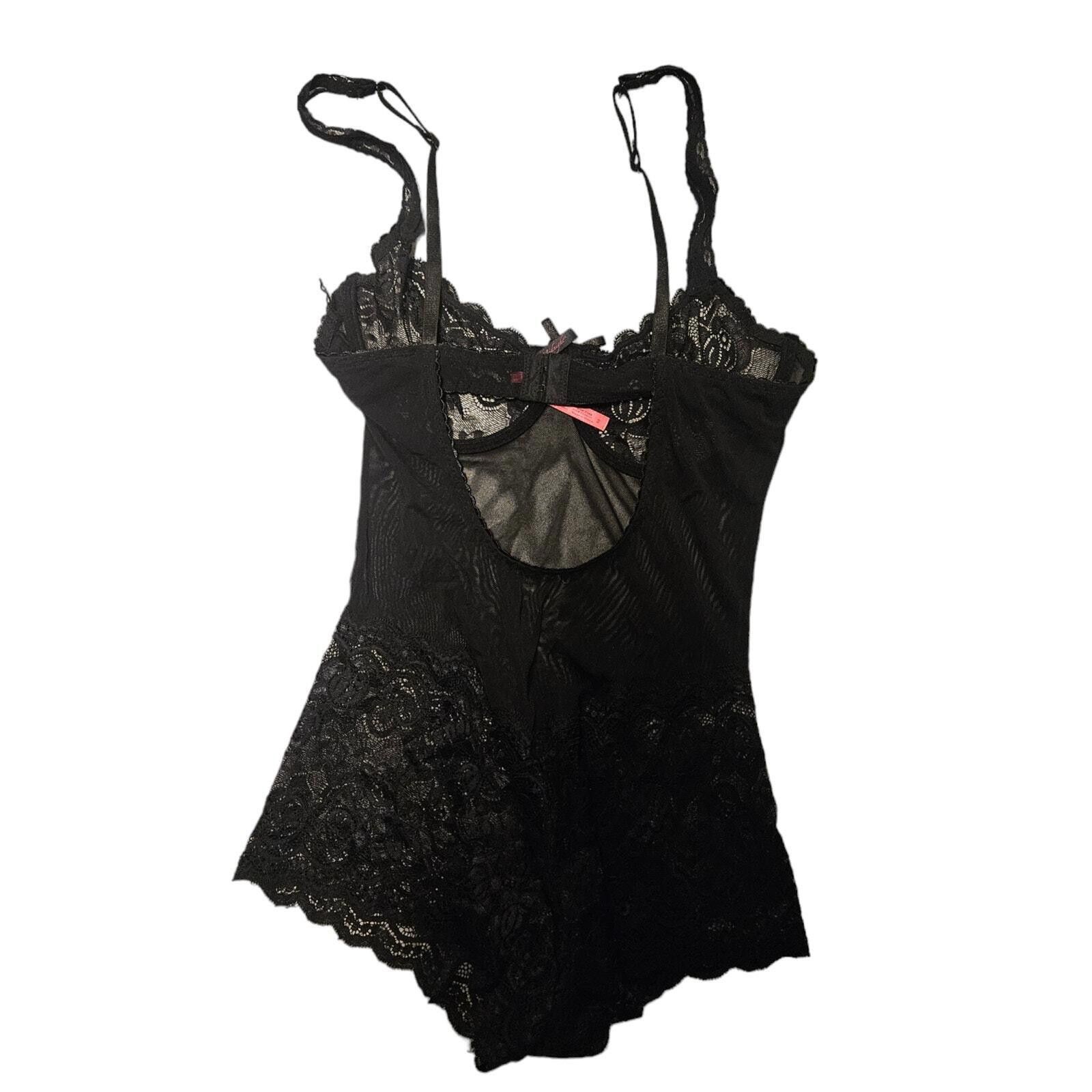 Designer Seven Until Women's Sheer Lace Black Body Suit Size Medium Size ONE SIZE - 2 Thumbnail