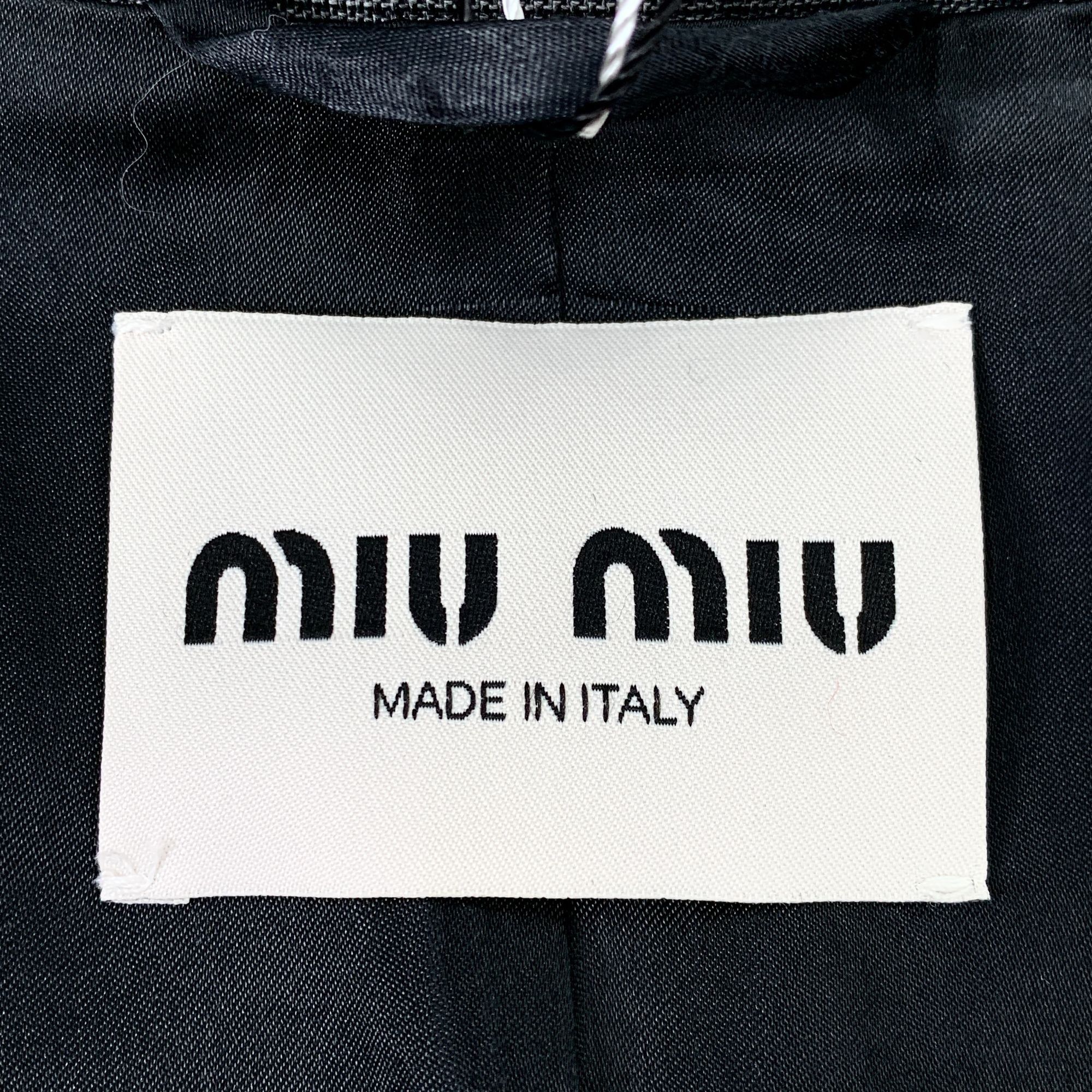 Miu Miu Miu Miu Womens Tailored Gray Blazer Jacket Size 36 Made In I Size XS / US 0-2 / IT 36-38 - 7 Thumbnail