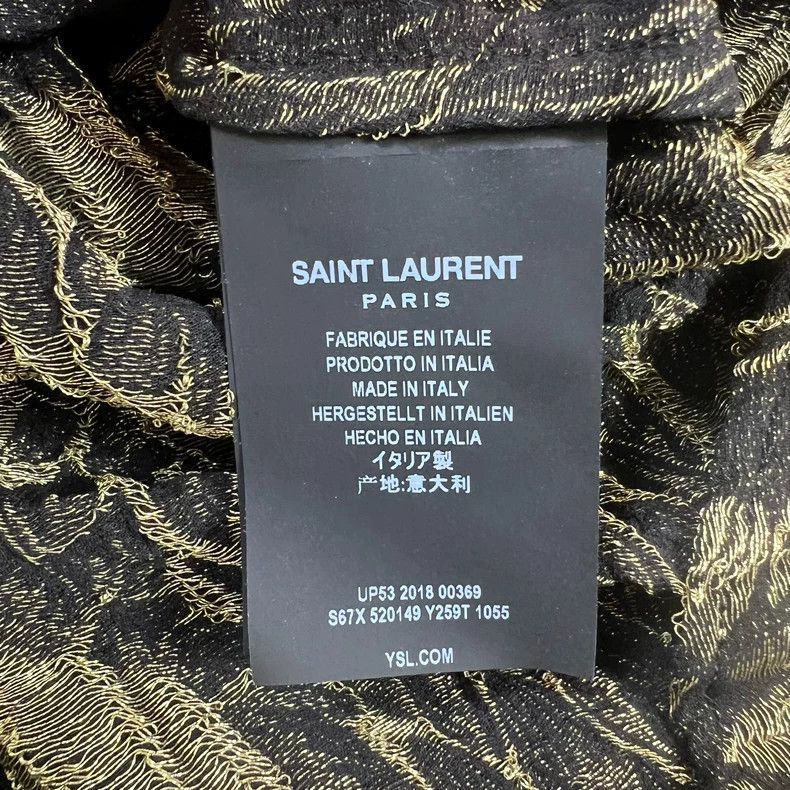 Saint Laurent Paris saint laurent paris18 FW Black Gold Sunflower Shirt 2503-Ne Size US M / EU 48-50 / 2 - 4 Thumbnail