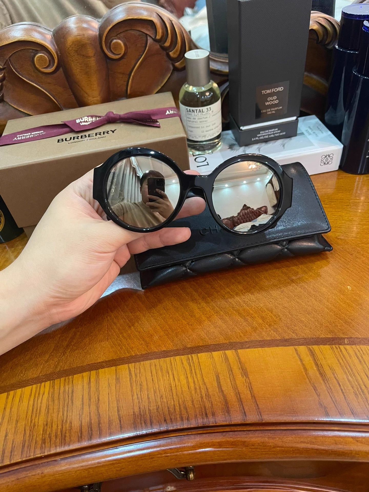 Chanel Chanel New Sunglasses Black/Gray Side Logo Unisex Worn 2x Size ONE SIZE - 1 Thumbnail