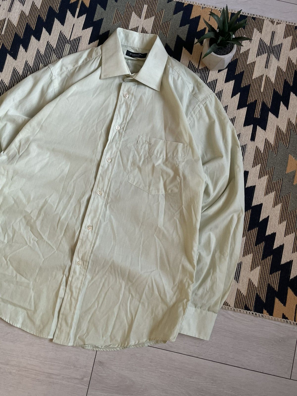 Christian Dior Monsieur × Vintage Christian Dior Monsieur Logo Button Up Shirt Size US L / EU 52-54 / 3 - 3 Thumbnail