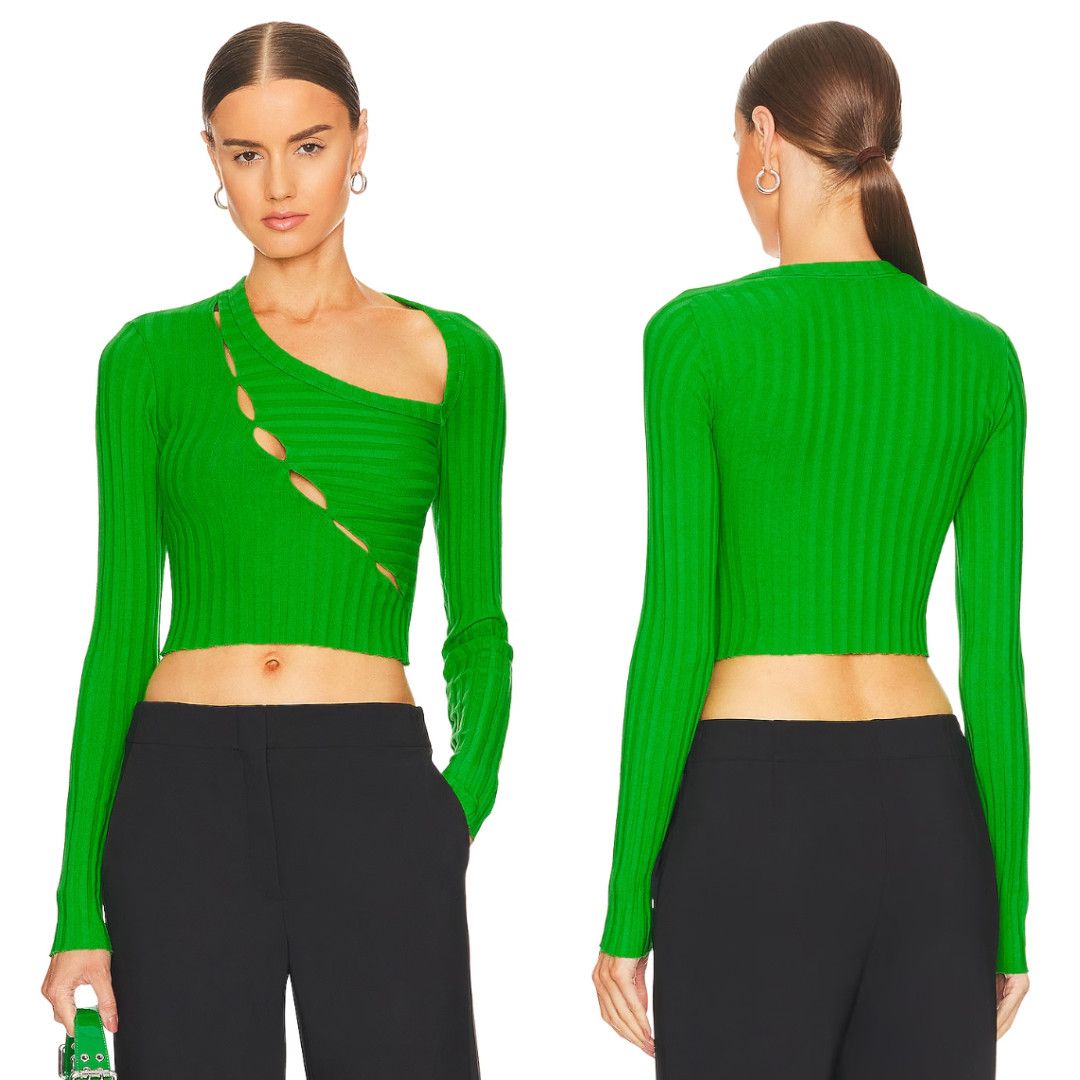 image of Cotton Citizen | NWT Green Capri Ribbed Top S, Women's (Size Small)