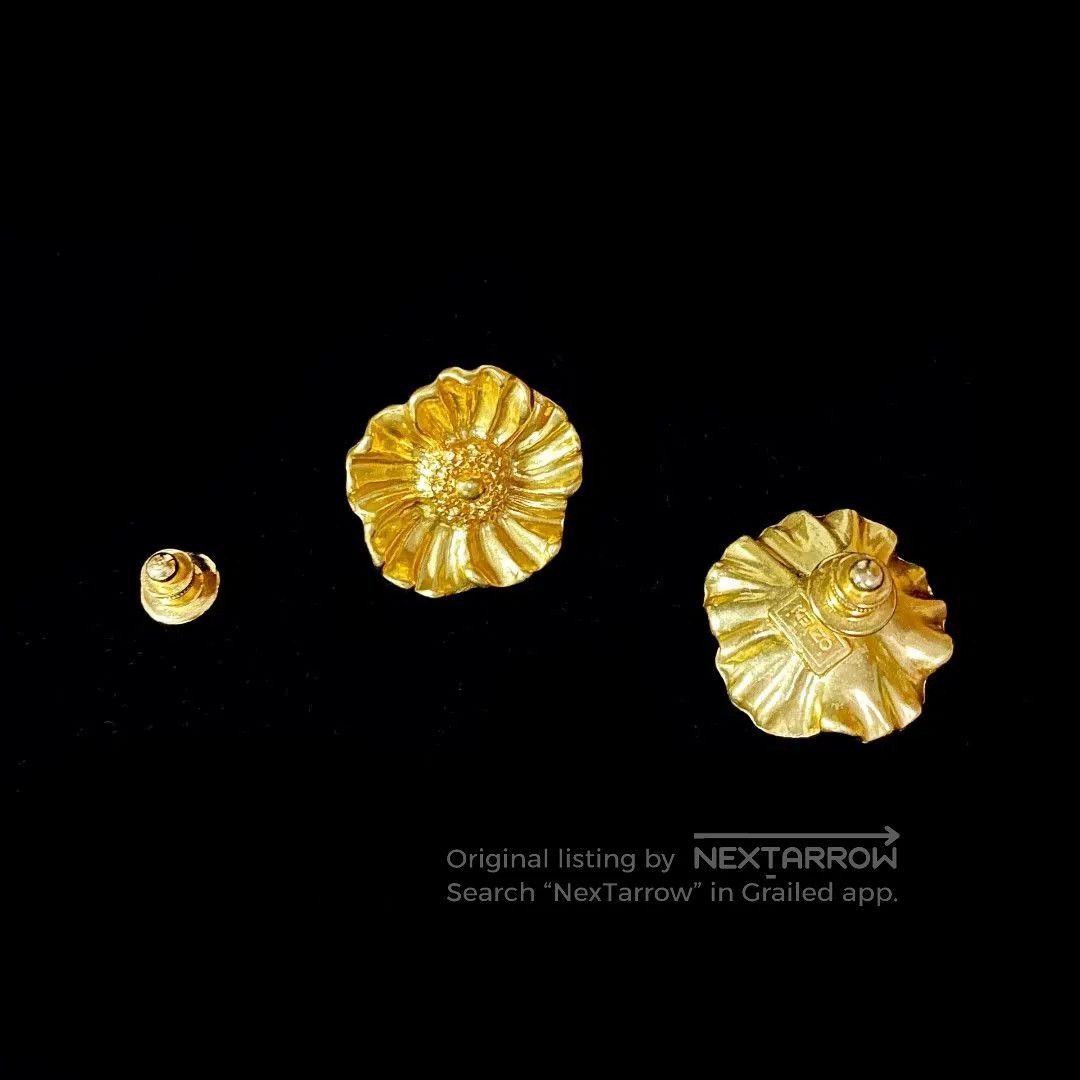 Kenzo KENZO Vintage Flower Earrings. Size ONE SIZE - 4 Thumbnail