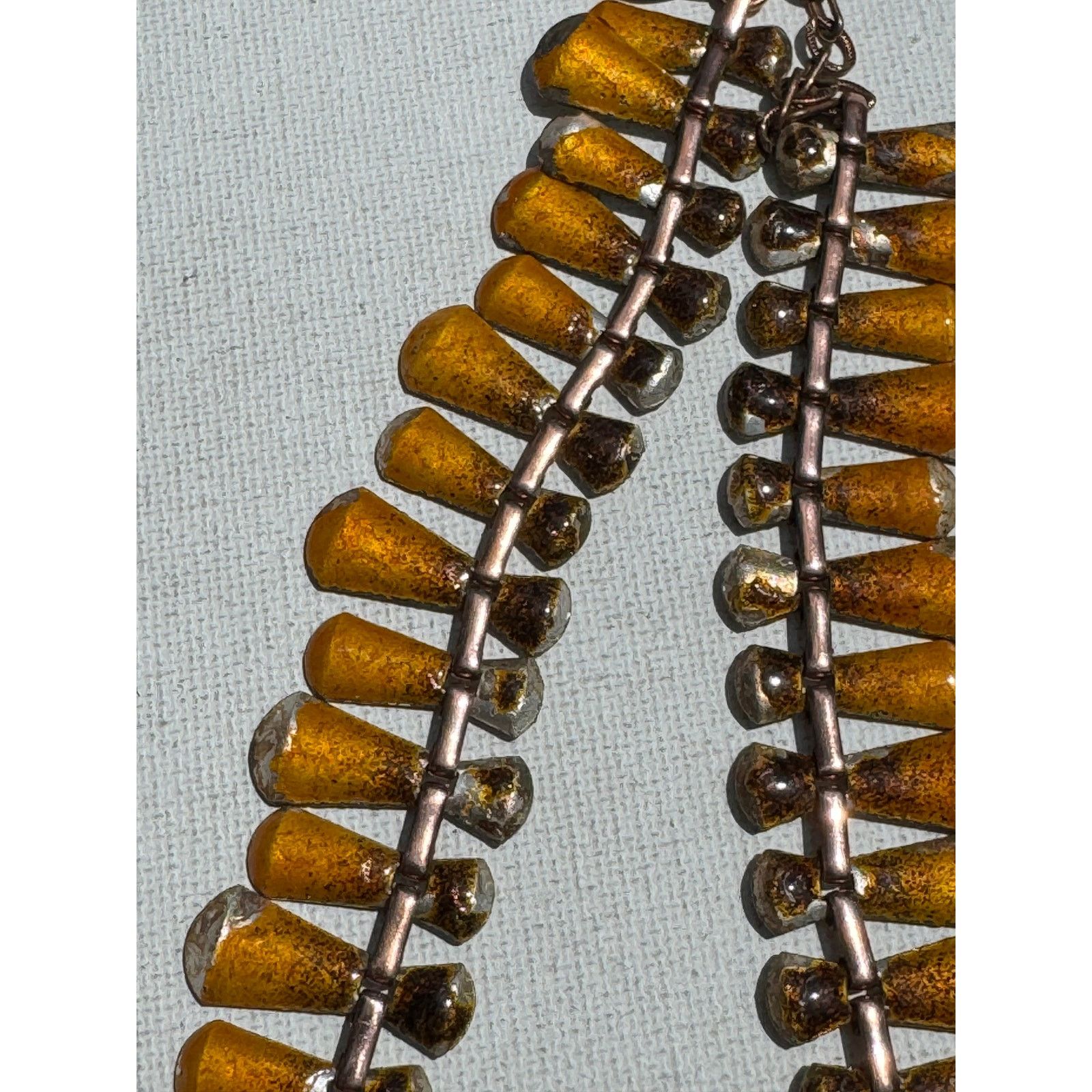 Vintage 1950s Vintage Matisse Renoir Copper Enamel Necklace Size ONE SIZE - 3 Thumbnail