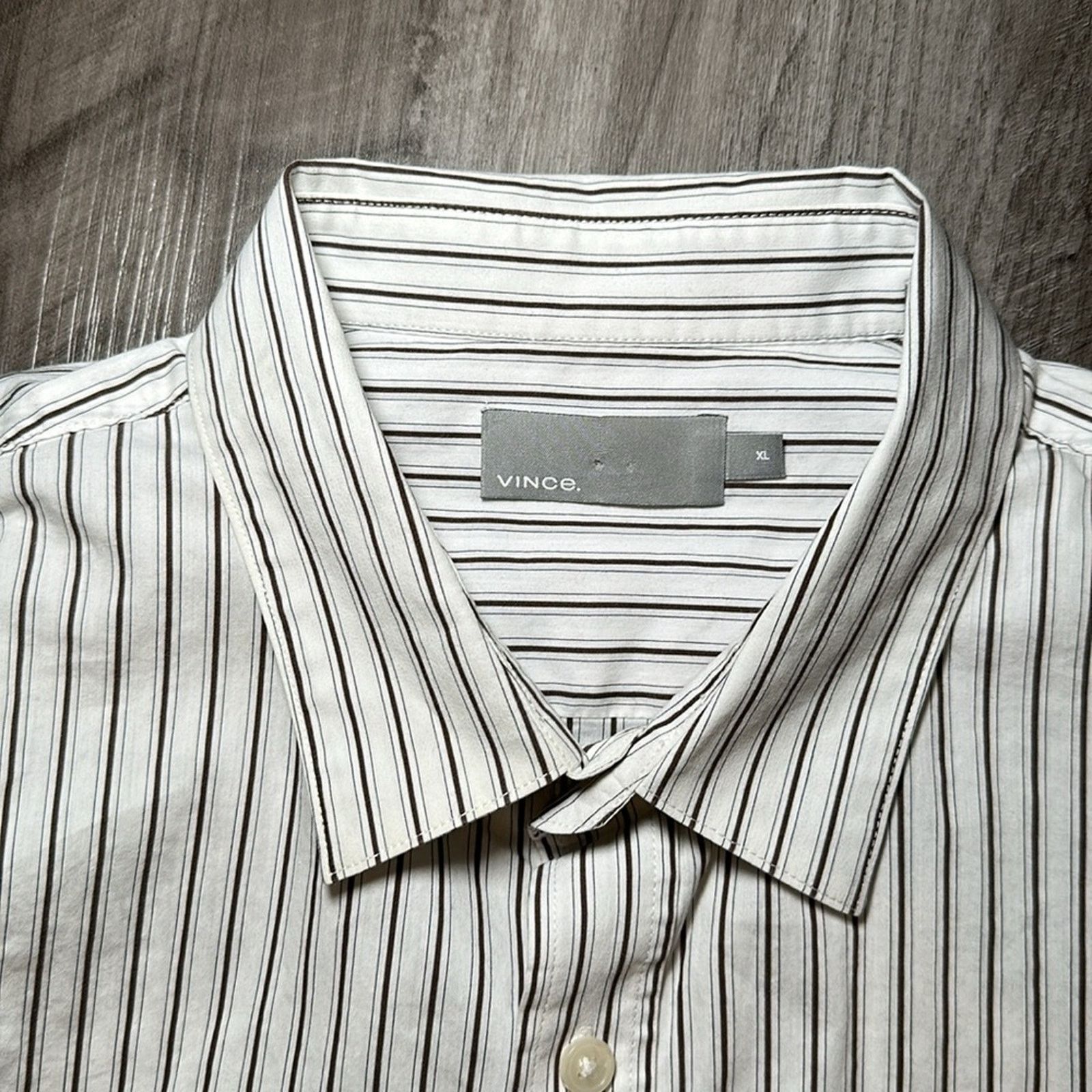 Vince Vince Slim Fit Stretch Striped Long Sleeve Button Down - XL Size US XL / EU 56 / 4 - 5 Thumbnail
