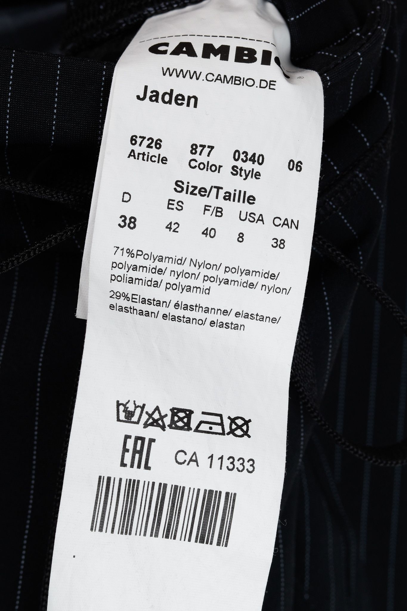 Other Cambio Jaden Navy Pinstripe Drawstring Pants Size 31" - 8 Thumbnail