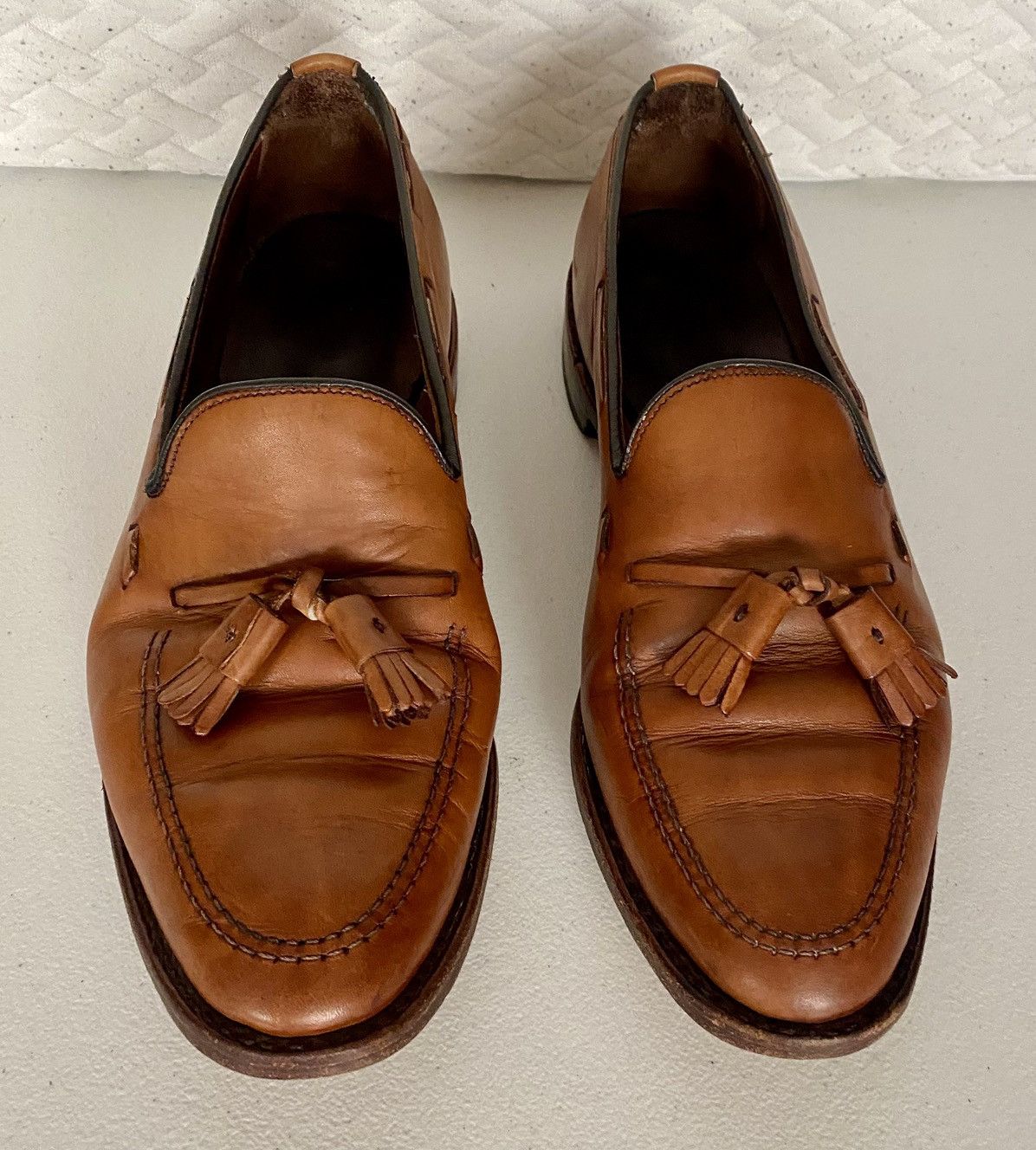 Allen Edmonds AE 🇺🇸 tobacco leather Grayson tasseled vamp 9.5 E Made in USA Size US 9.5 / EU 42-43 - 2 Thumbnail