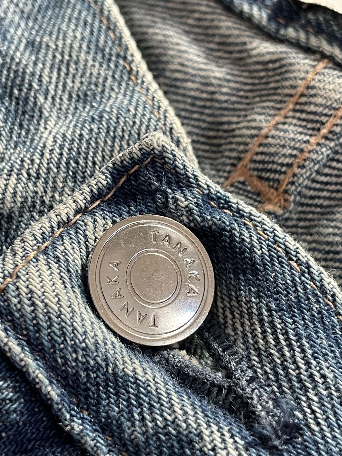 Japanese Brand × TANAKA Tanaka Blue Wide-Leg Selvedge Jeans Size US 30 / EU 46 - 4 Thumbnail