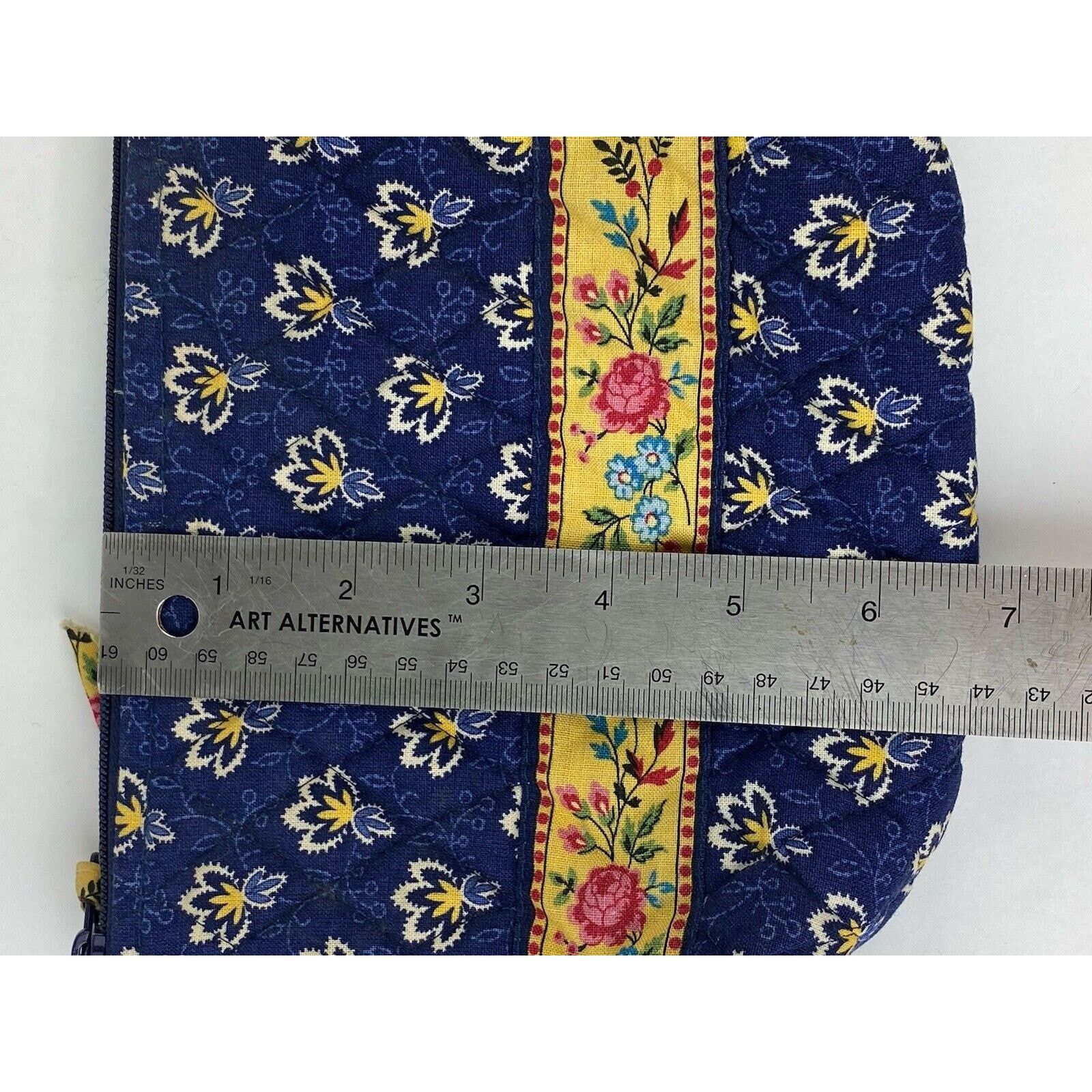 Vera Bradley VTG Vera Bradley Cosmetic Pouch Bag Mason Blue Zip Floral Size ONE SIZE - 12 Thumbnail