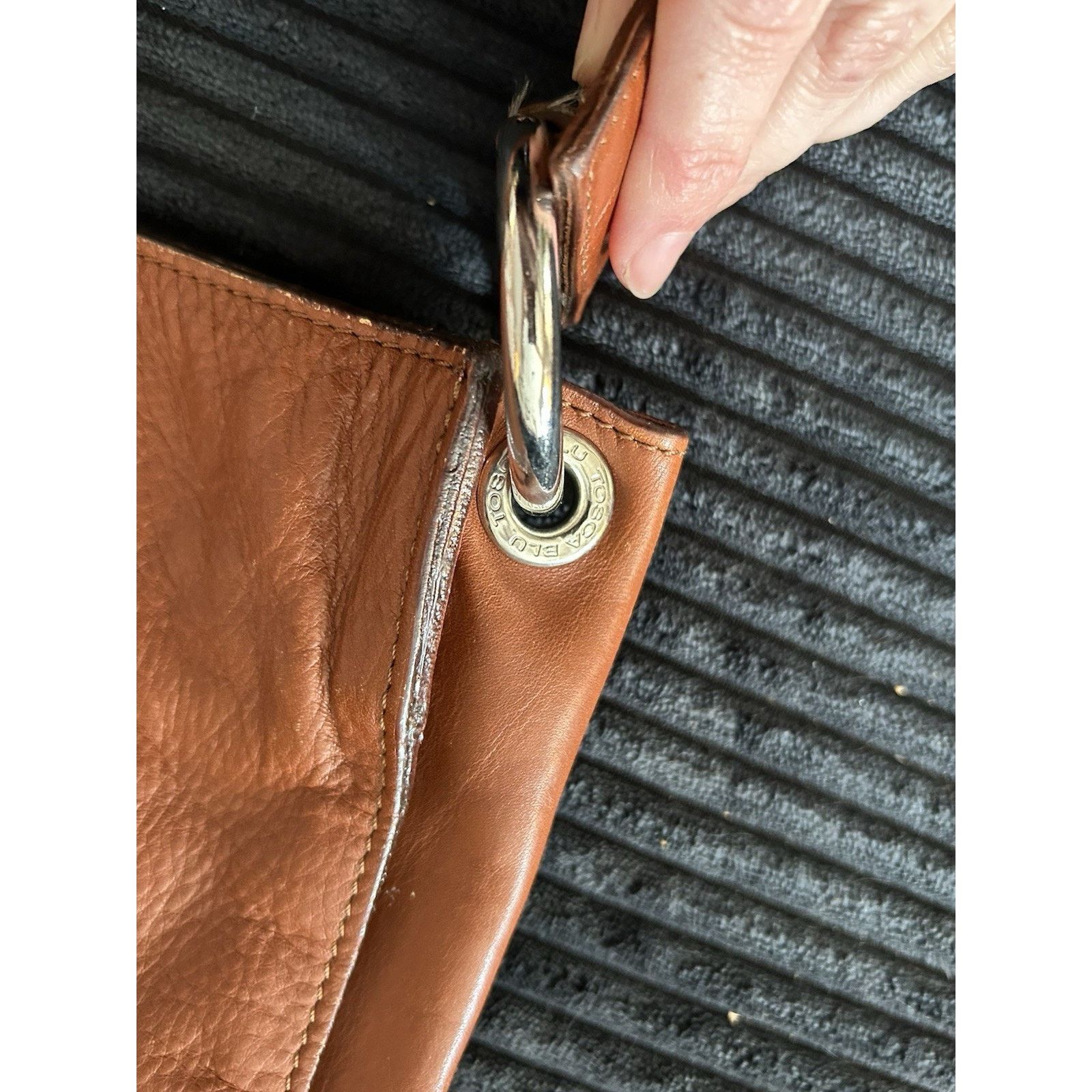 & Other Stories Tosca Blu Italian Brown Leather Hobo Bag with Silver-Toned Size ONE SIZE - 4 Thumbnail