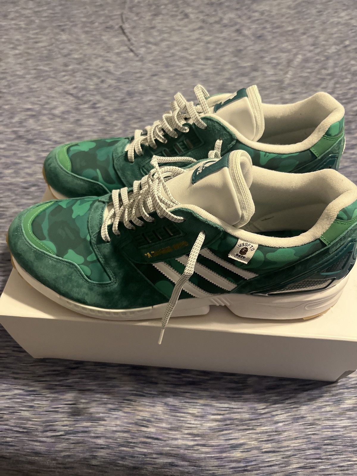 Bape  Undefeated Adidas X Bape X Undefeated ZX 8000 Green | Grailed