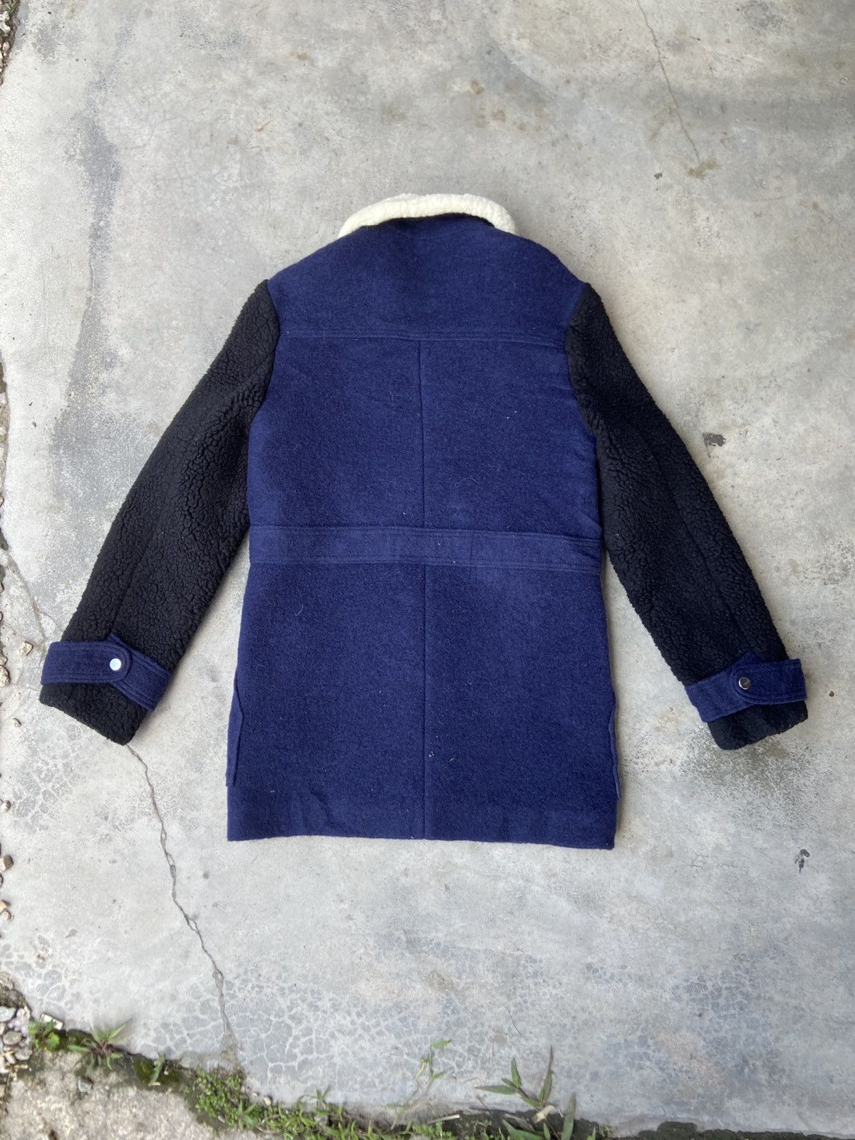 Carven Carven Navy Blue and Black Wool Coat Jacket Size XXS / US 00 / IT 34 - 15 Thumbnail