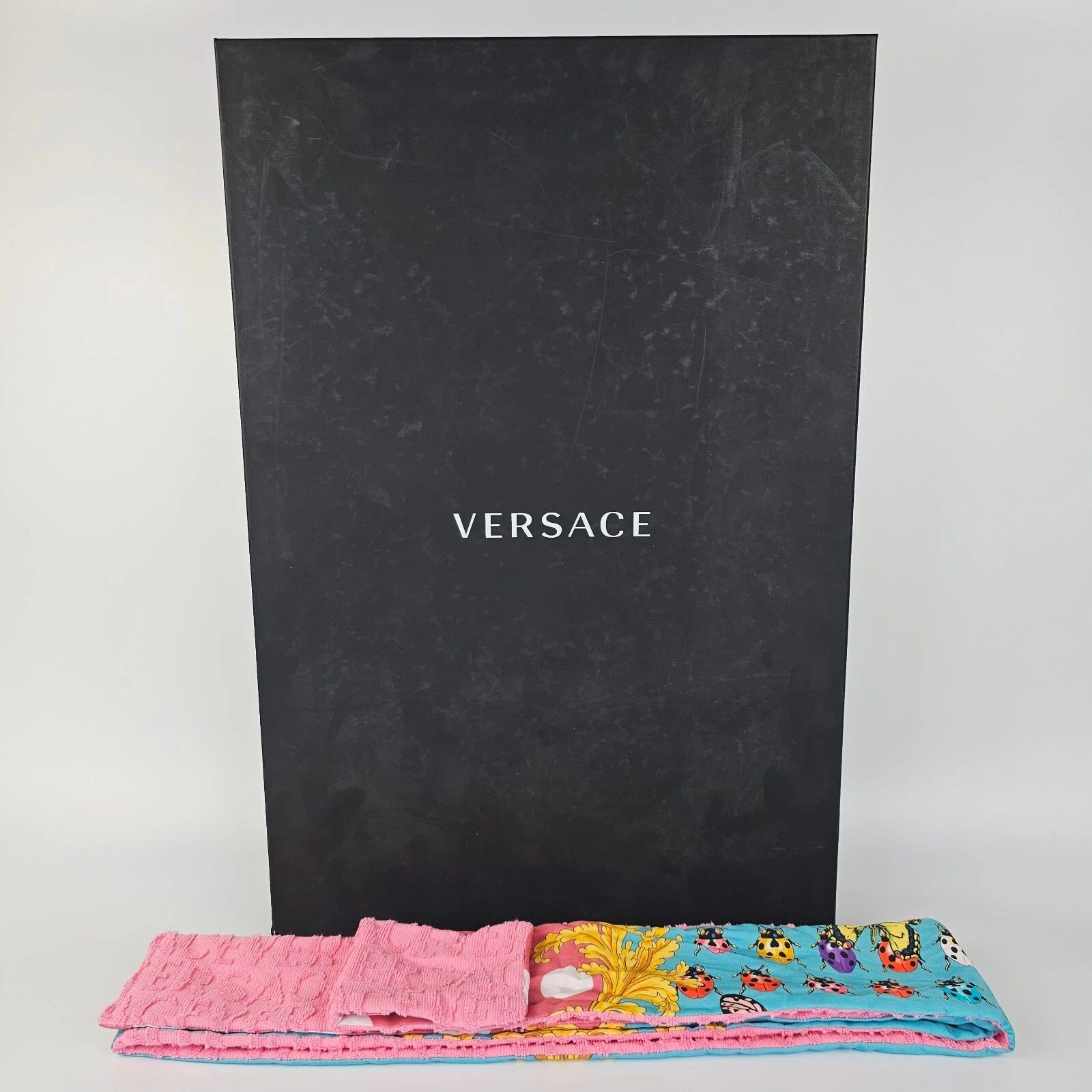 Versace VERSACE Bfly Baroq Pink/Multi Unisex Short Robe Size US L / EU 52-54 / 3 - 3 Thumbnail