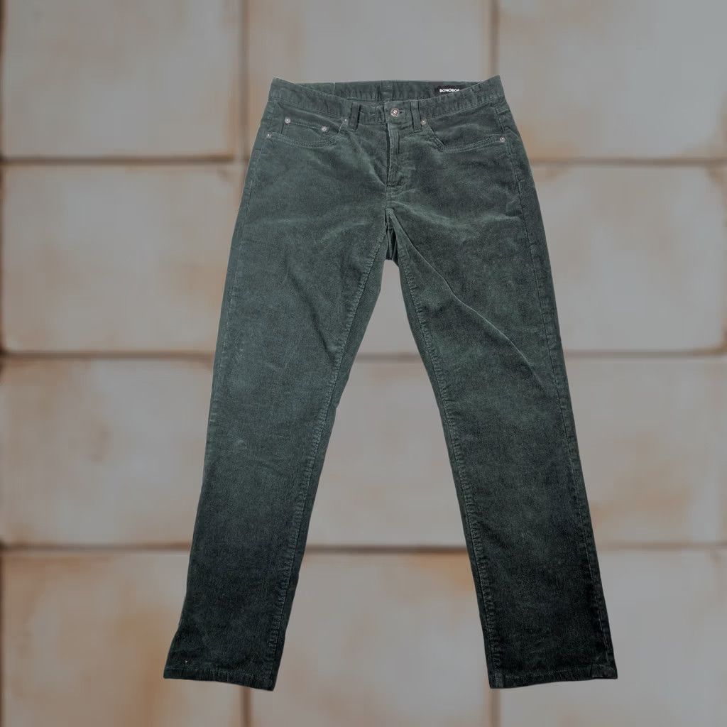 Bonobos Bonobos Corduroy Pants Mens 31x30 Green Stretch 5 Pocket Slim Chino Straight Front Zipper Fly 5-Pocket Denim-Style Casual Slim Fit Mens Size US 31 - 1 Thumbnail