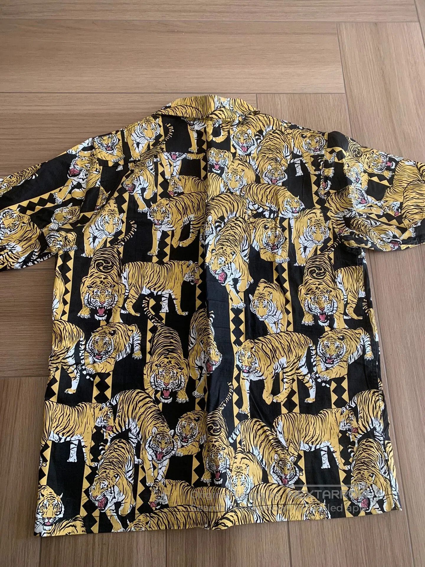 Japanese Brand Samurai Jeans Vintage Short-Sleeve Work Shirt. Size US XXL / EU 58 / 5 - 6 Thumbnail