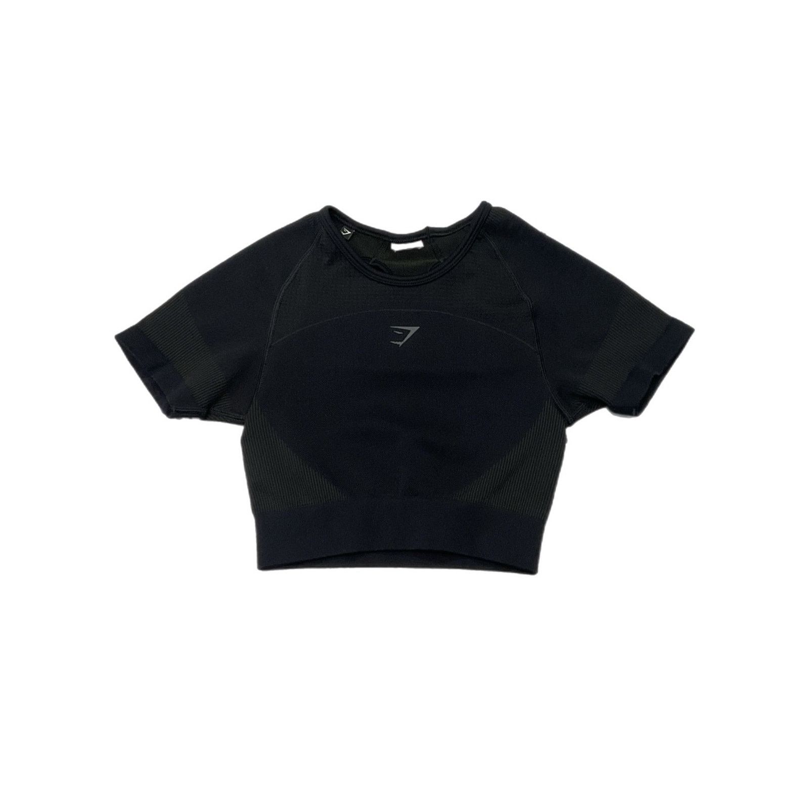 Gymshark Gymshark Black Seamless Open Back Crop Top Size XS / US 0-2 / IT 36-38 - 2 Thumbnail