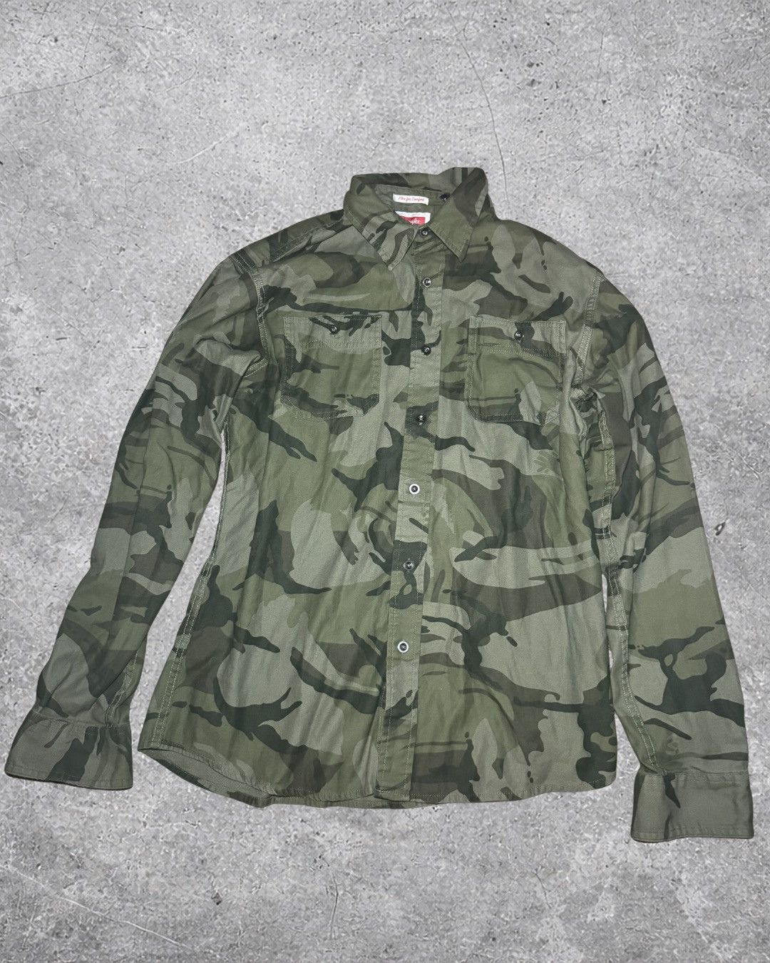 Wrangler Vintage Camo Wrangler Button Up Size US M / EU 48-50 / 2 - 1 Thumbnail