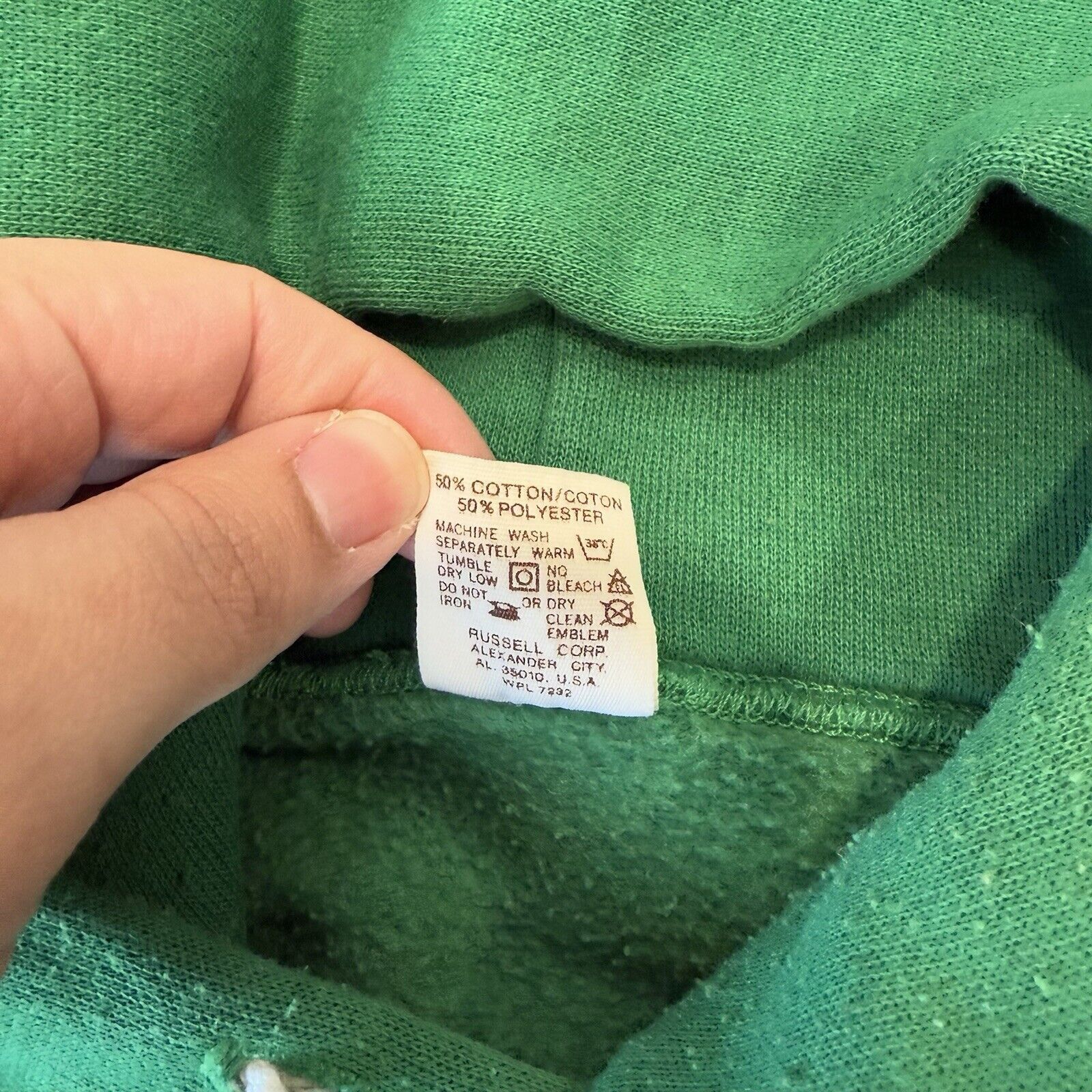 Russell Athletic × Vintage Vintage Russell Athletic Hoodie XL Green 70s Made in USA Size US XL / EU 56 / 4 - 7 Thumbnail