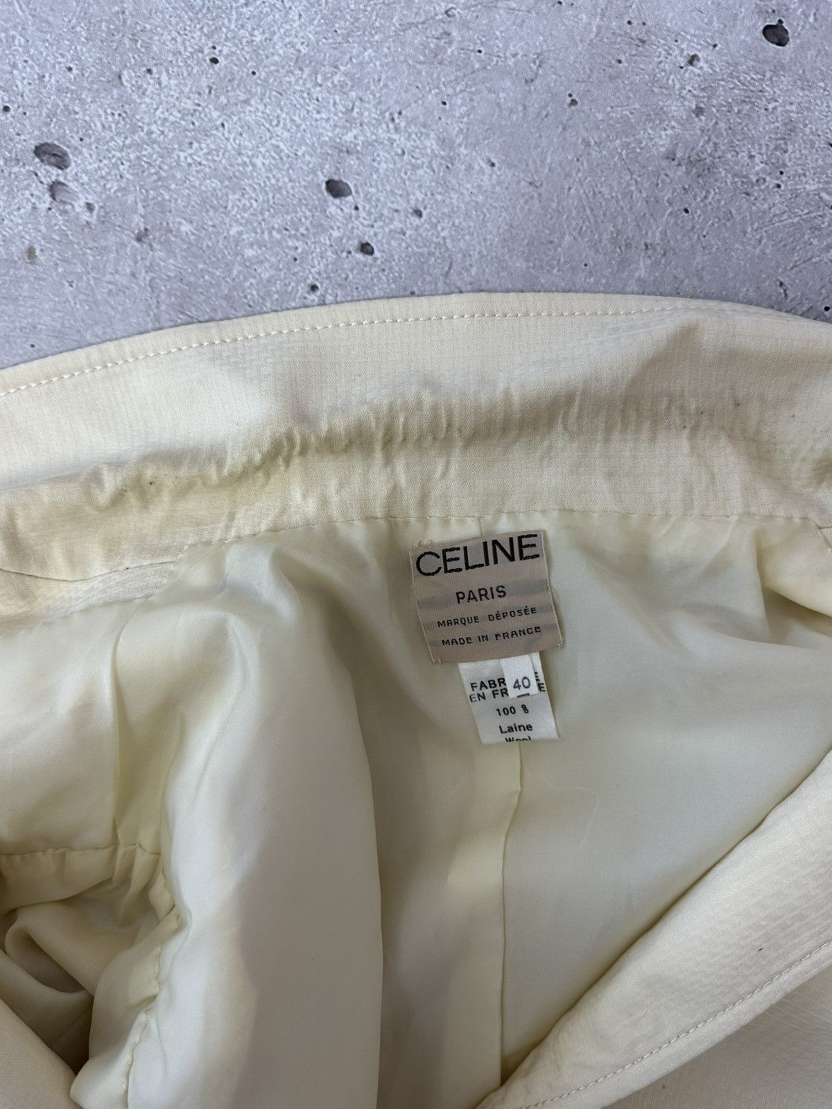 Celine Vintage Celine Paris Beige Wool Women’s Blazer Jacket Size S / US 4 / IT 40 - 19 Thumbnail