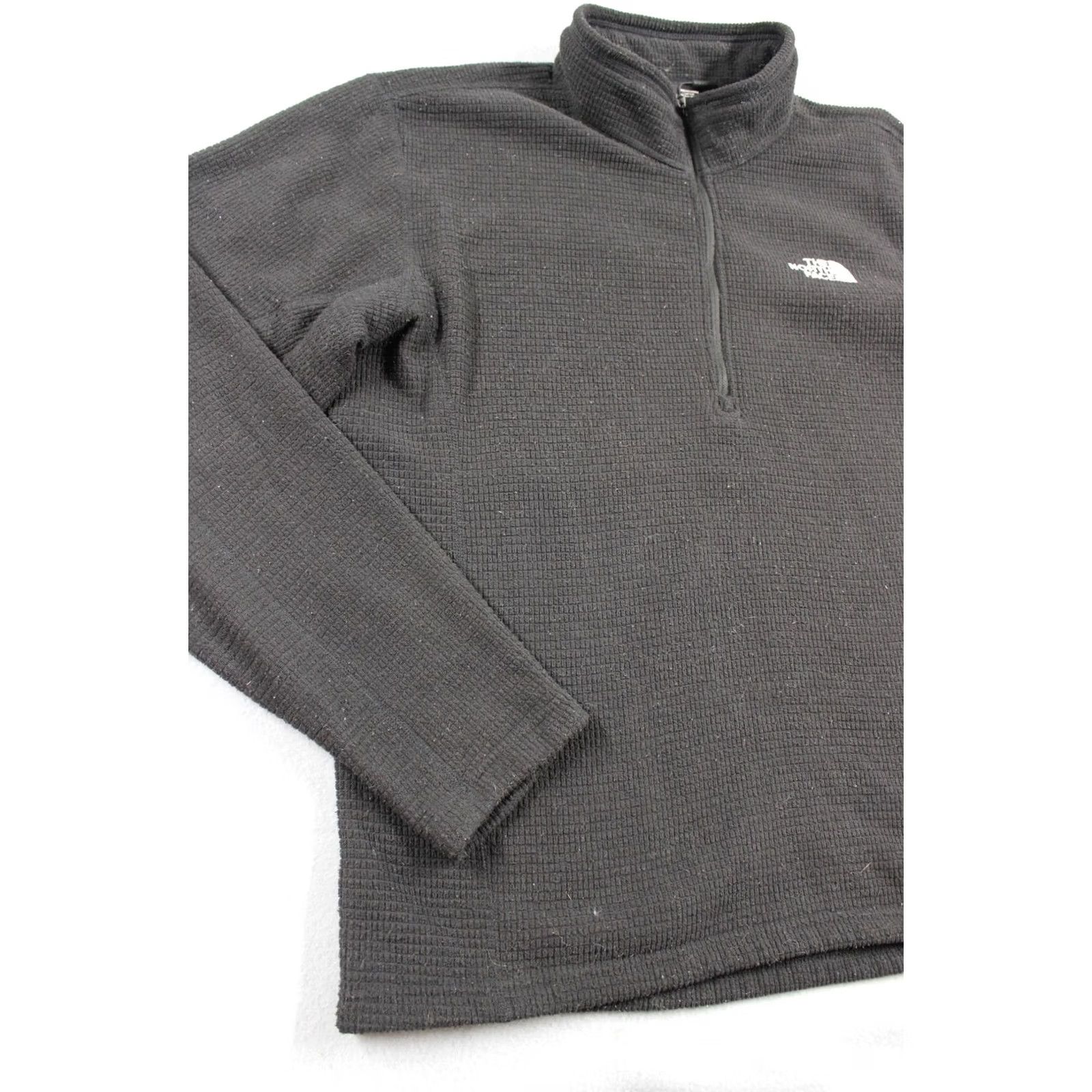 The North Face North Face Pullover Mens L Black Grid Fleece 1/4 Zip Hiking Warm Size US L / EU 52-54 / 3 - 3 Thumbnail