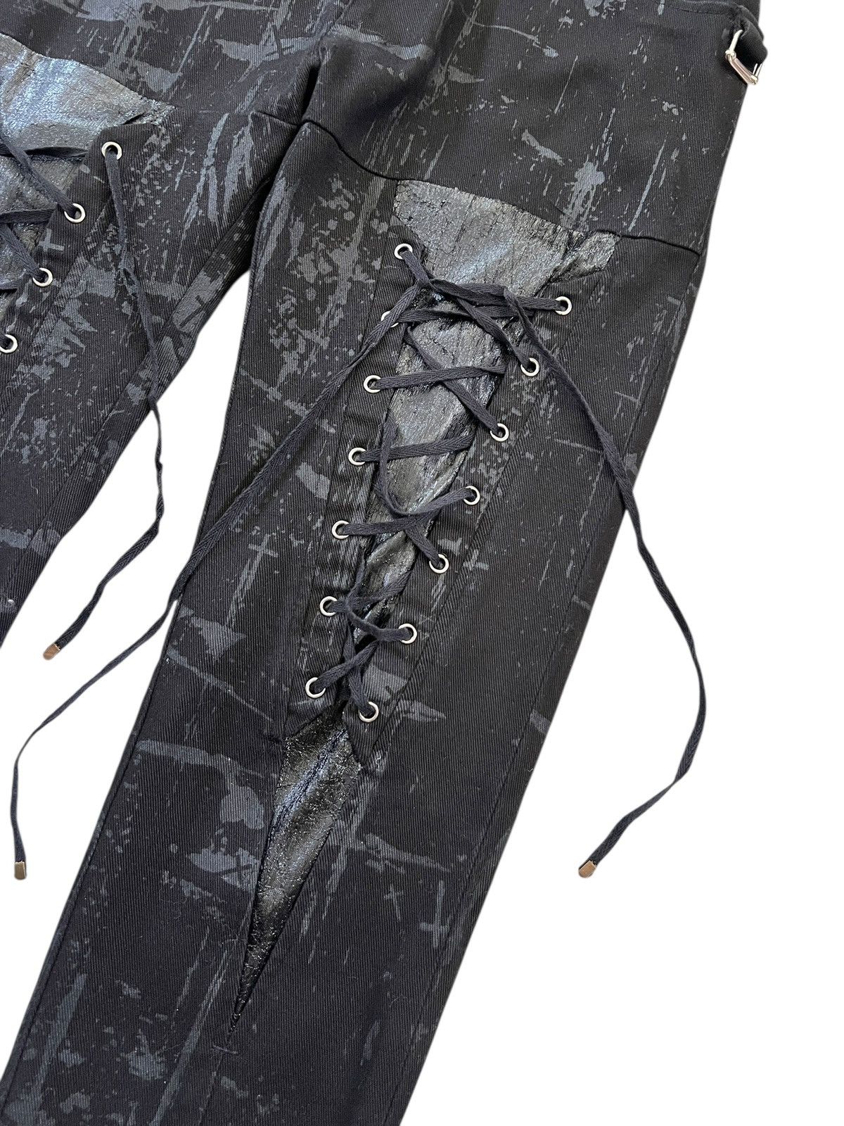 Seditionaries H. Naoto Cross Print Lace Up Skinny Jeans Seditionaries Size US 31 - 5 Thumbnail