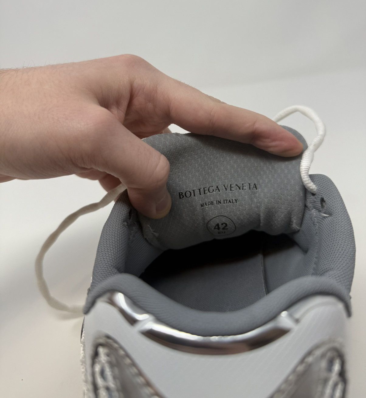 Bottega Veneta Bottega Veneta Orbit Sneaker White/Silver Size US 9 / EU 42 - 7 Thumbnail