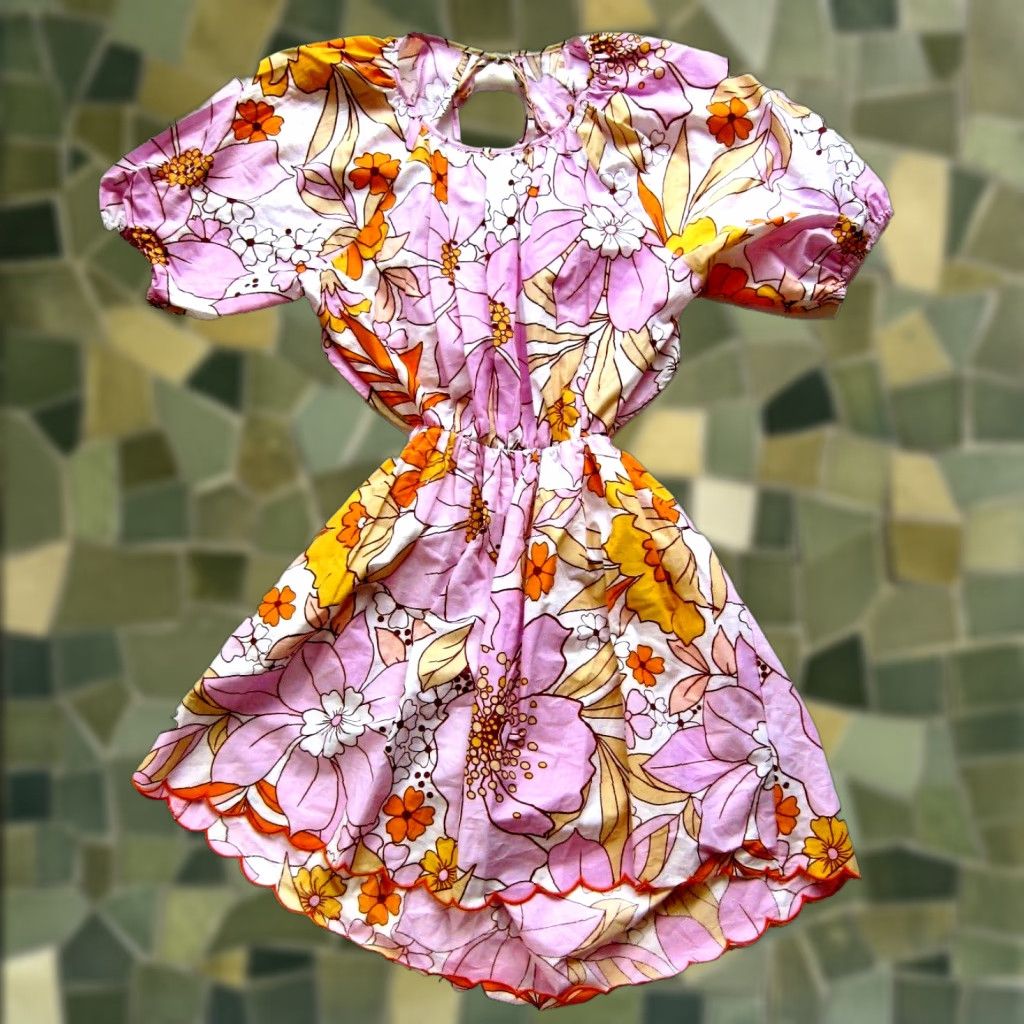 Asos ASOS Dress Floral Cotton Fit Flare Open Back 6 Womens Size M / US 6-8 / IT 42-44 - 1 Thumbnail