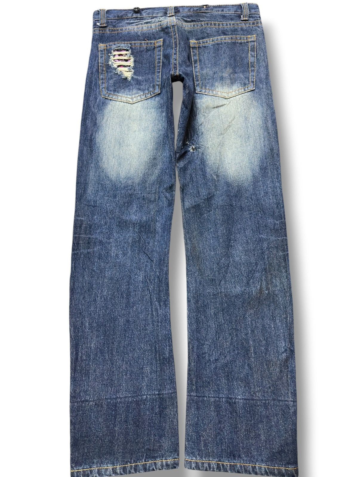 POST ARCHIVE FACTION (PAF) Vintage Japanese Brand Ripped Distressed Denim Size US 30 / EU 46 - 4 Thumbnail