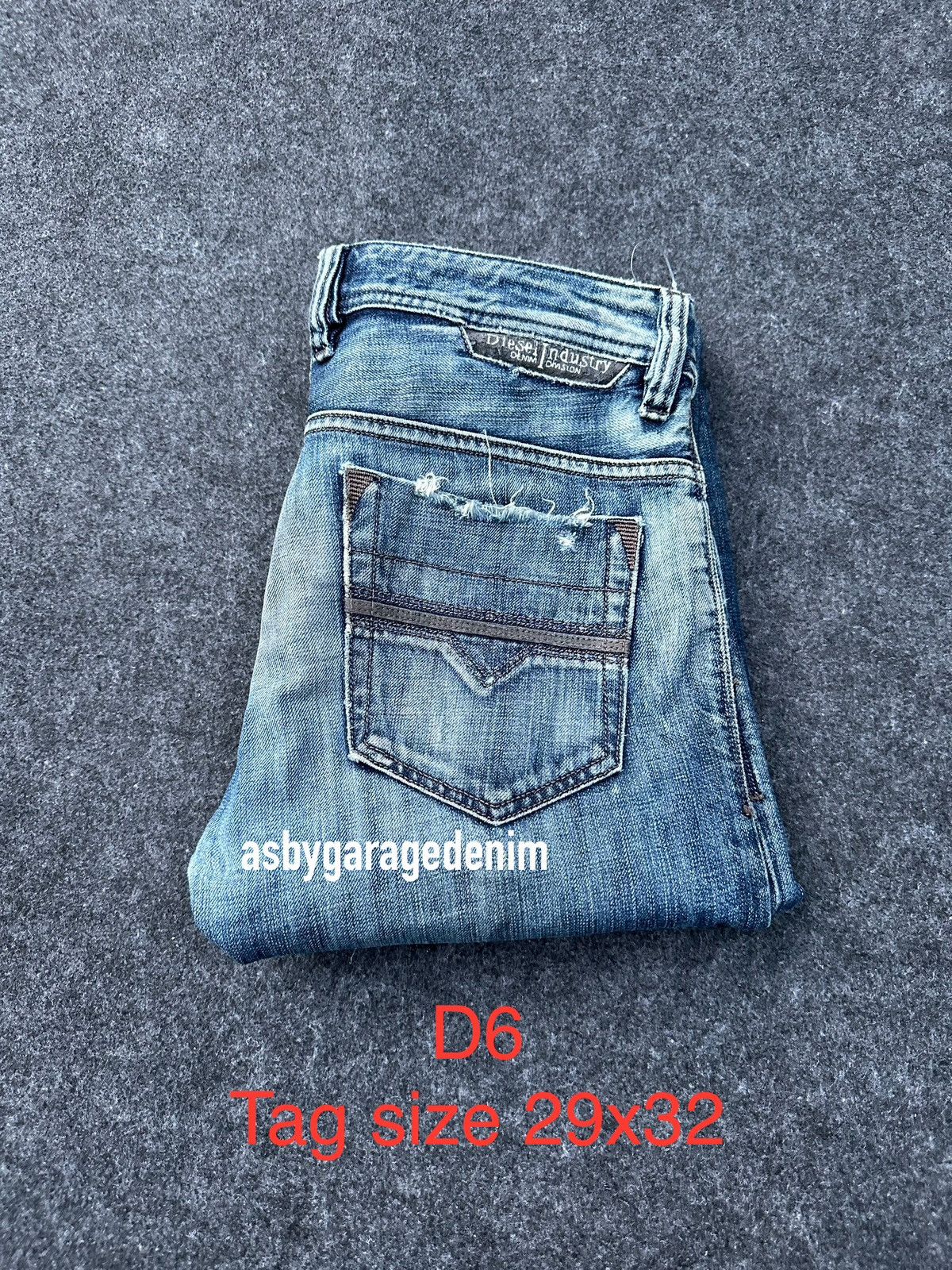 Diesel Vintage Diesel Italy Safado Distressed Denim 29x30 D6 Size US 29 - 22 Thumbnail