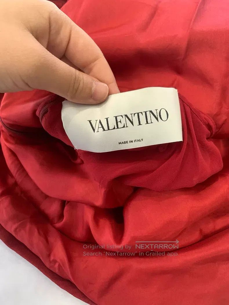 Valentino Valentino Burgundy lace paneled flared sleeve cropped dres Size XS / US 0-2 / IT 36-38 - 5 Thumbnail