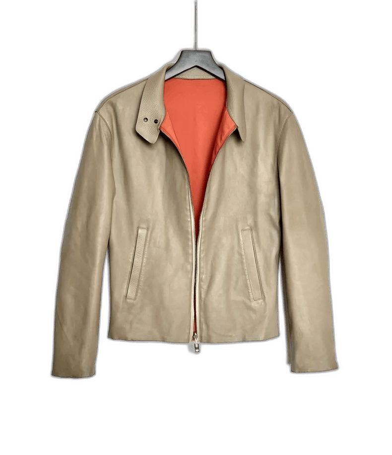 Balenciaga Balenciaga Reversible Leather Jacket Khaki Orange-2506 Size US L / EU 52-54 / 3 - 1 Thumbnail