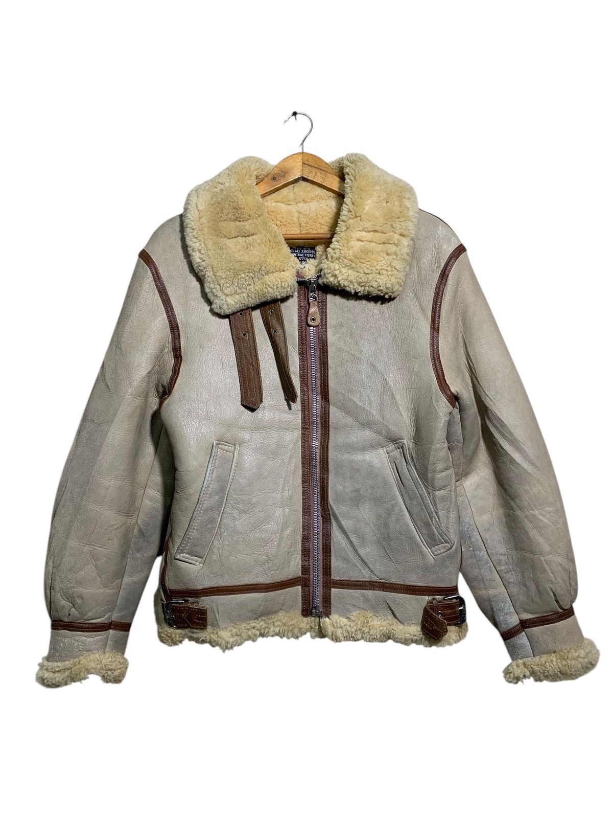 Avirex 🔥AVIREX USA SHEEPSKINS LEATHER TYPE B3 JACKETS Size US S / EU 44-46 / 1 - 1 Thumbnail