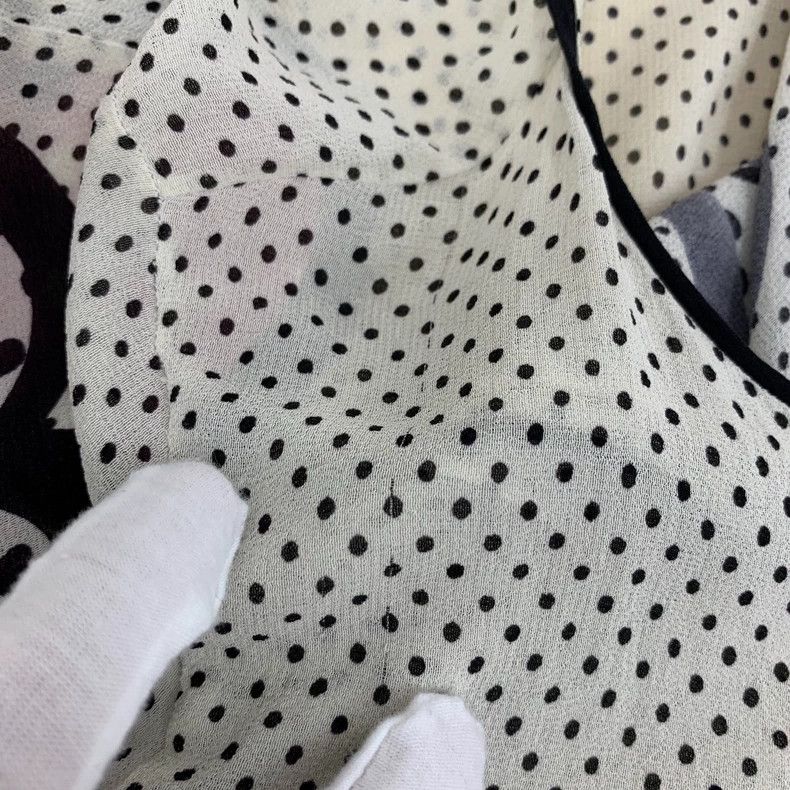 Dior Dior Beige polka dot heart full print mulberry silk single Size M / US 6-8 / IT 42-44 - 9 Thumbnail