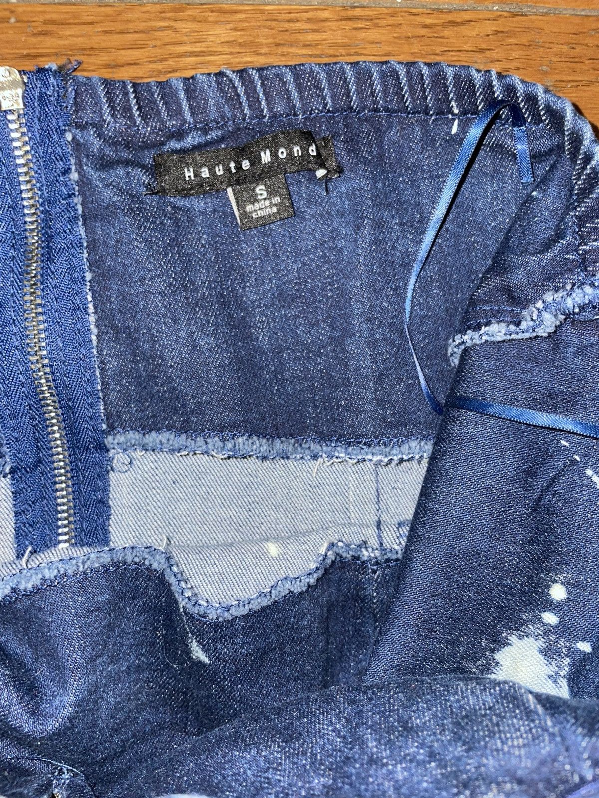 Other Custom distressed denim rhinestone body con dress Size S / US 4 / IT 40 - 6 Thumbnail