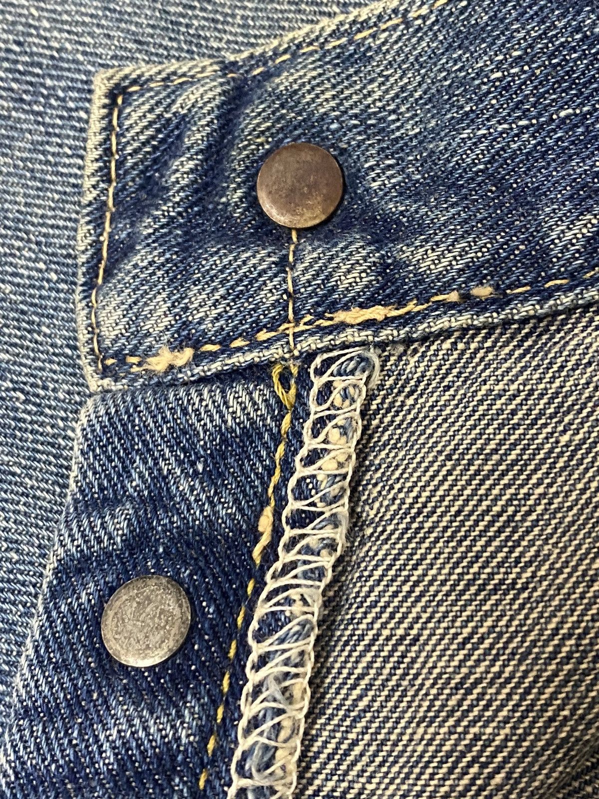 Lee Vintage Lee Cowboy Selvedge Blue Wash Short Jeans Size US 30 / EU 46 - 5 Thumbnail