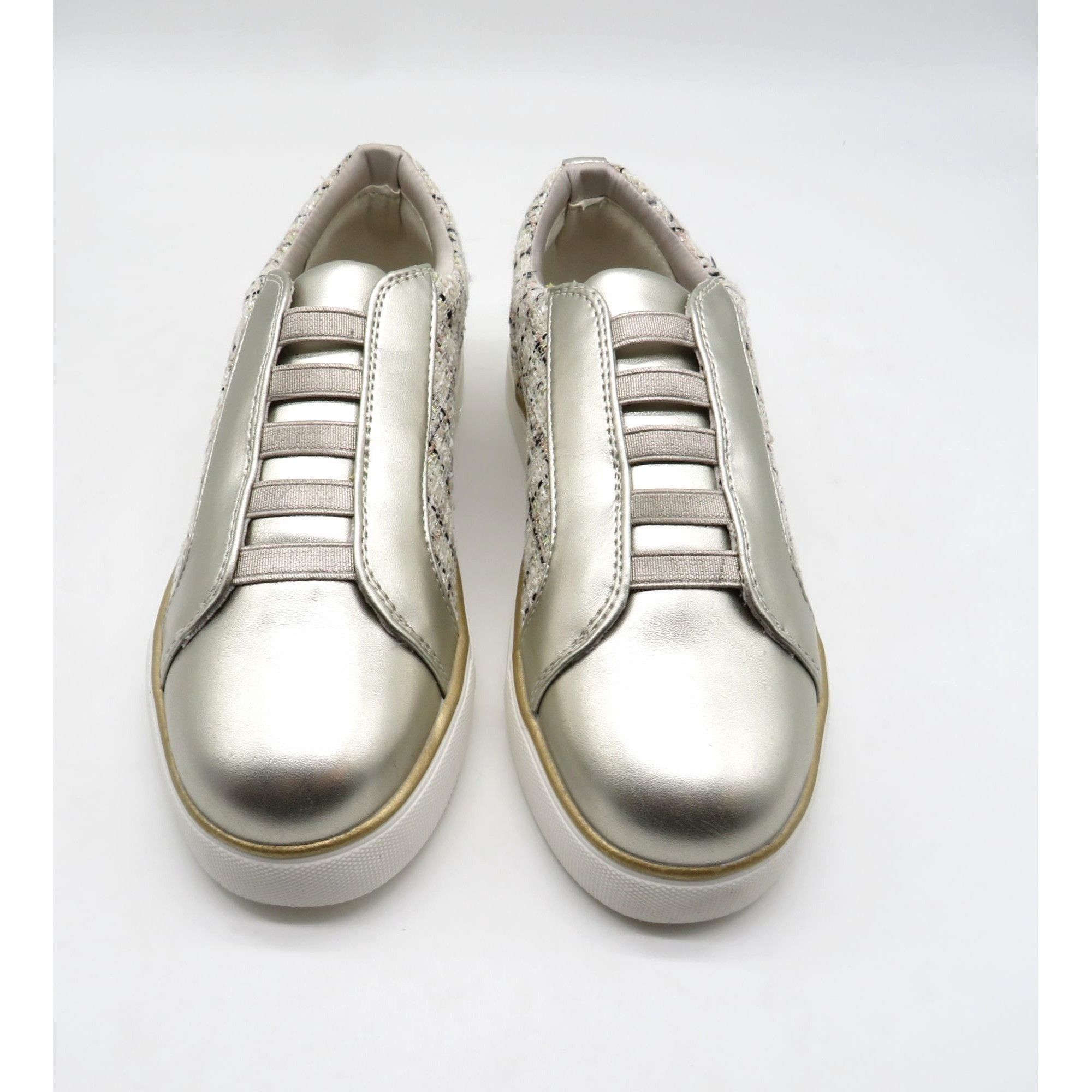 Other Kenneth Cole Reaction Womens Bonnie Ecru Tweed Slip-On Sneak Size US 6 / IT 36 - 3 Thumbnail